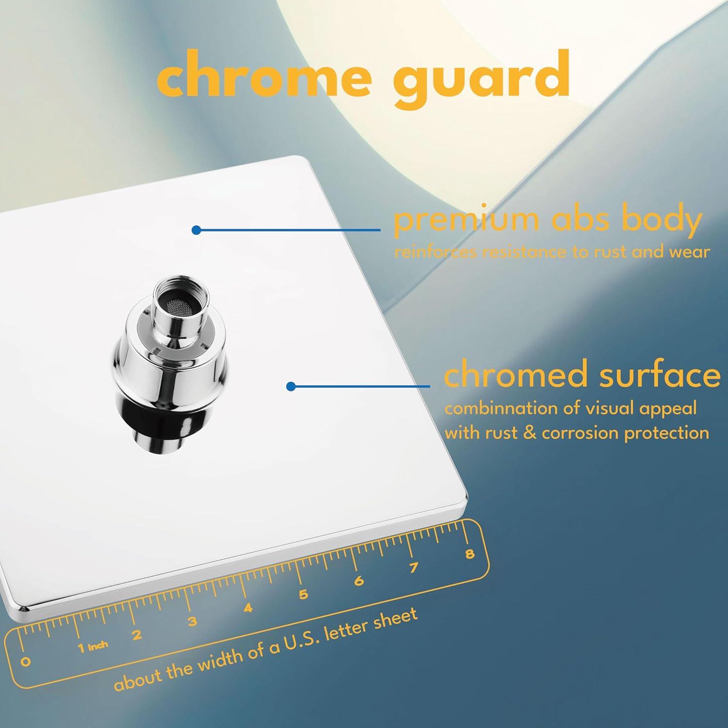 Cabezal de Ducha Fijo 20cm Singing Rain Cuadrado Ajustable