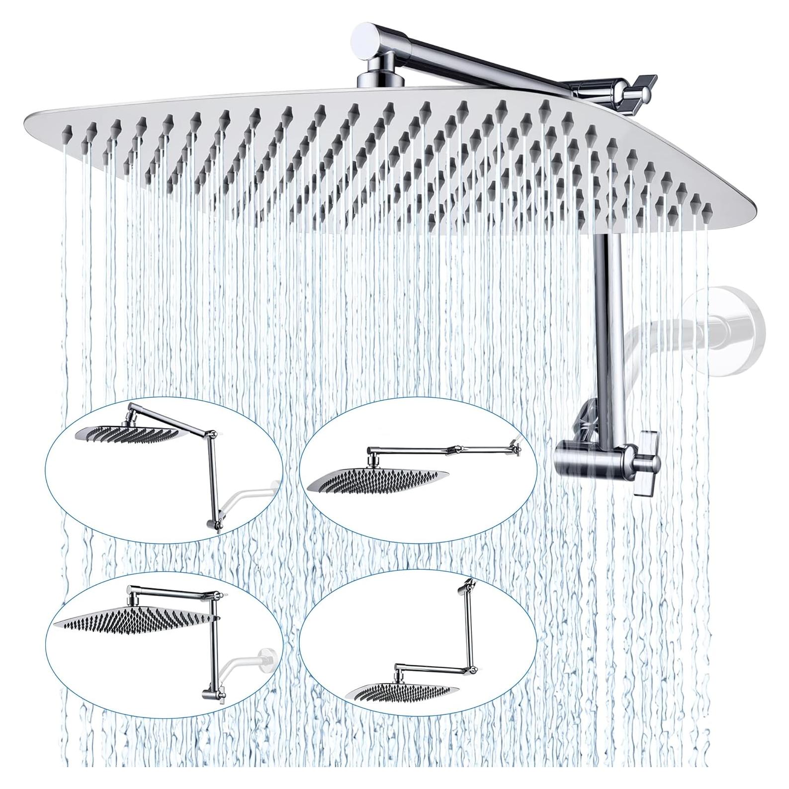 Cabezal de Ducha de Lluvia G-Promise 35 cm Cromo Ajustable