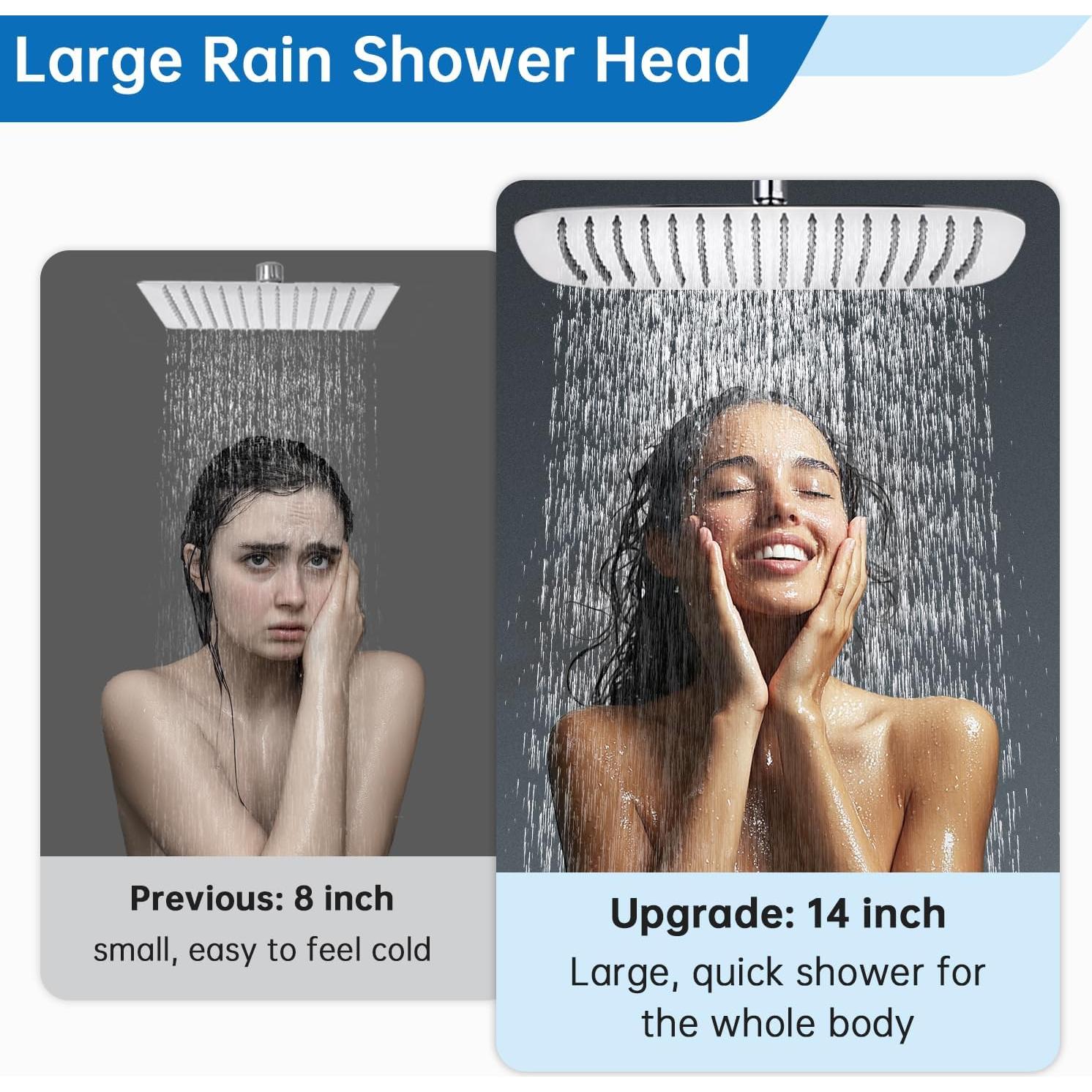 Cabezal de Ducha de Lluvia G-Promise 35 cm Cromo Ajustable