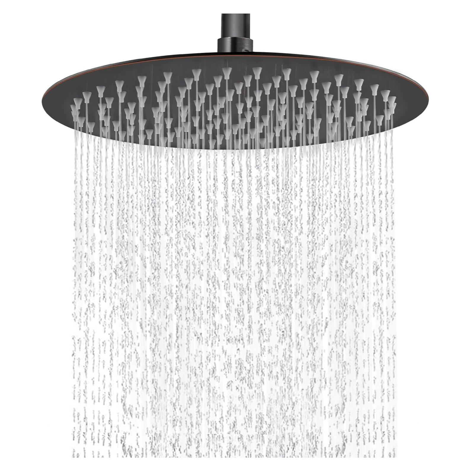 Cabezal de Ducha Redondo Midanya 30 cm Acero Inoxidable Bronce