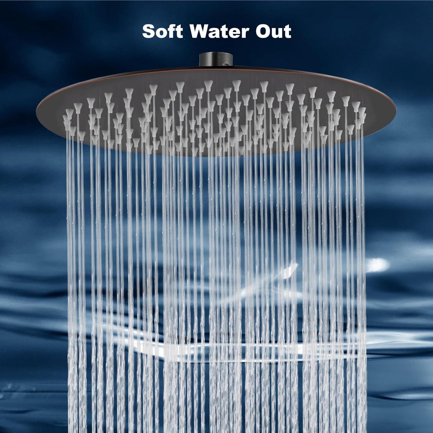 Cabezal de Ducha Redondo Midanya 30 cm Acero Inoxidable Bronce