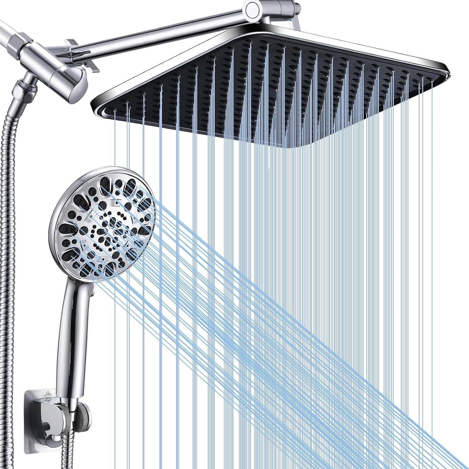 Cabezal de Ducha de Lluvia GAOZHIBST 35,56 cm con Ducha de Mano