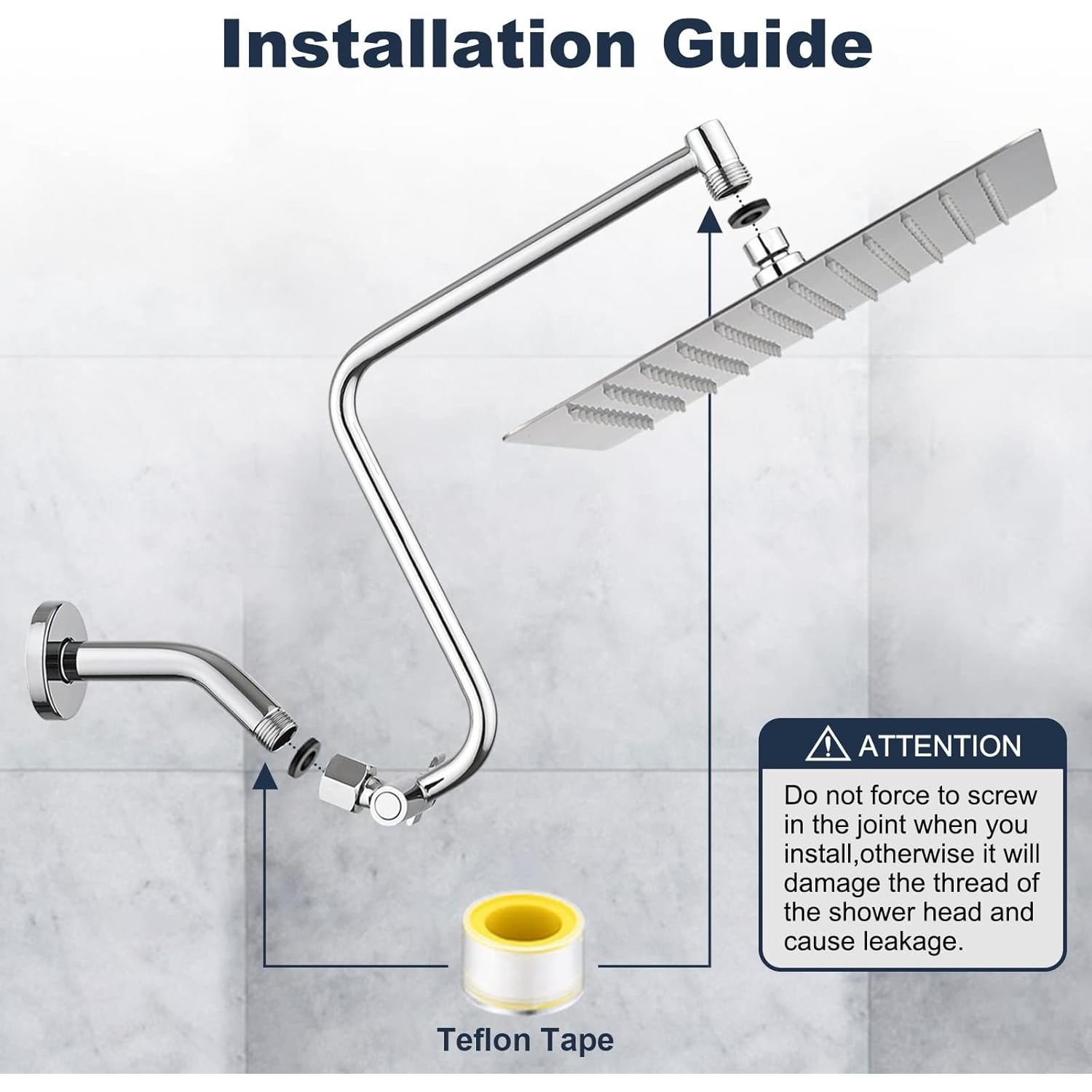 Cabezal de Ducha de Lluvia PDPBath 30 cm Acero Inoxidable Cromo