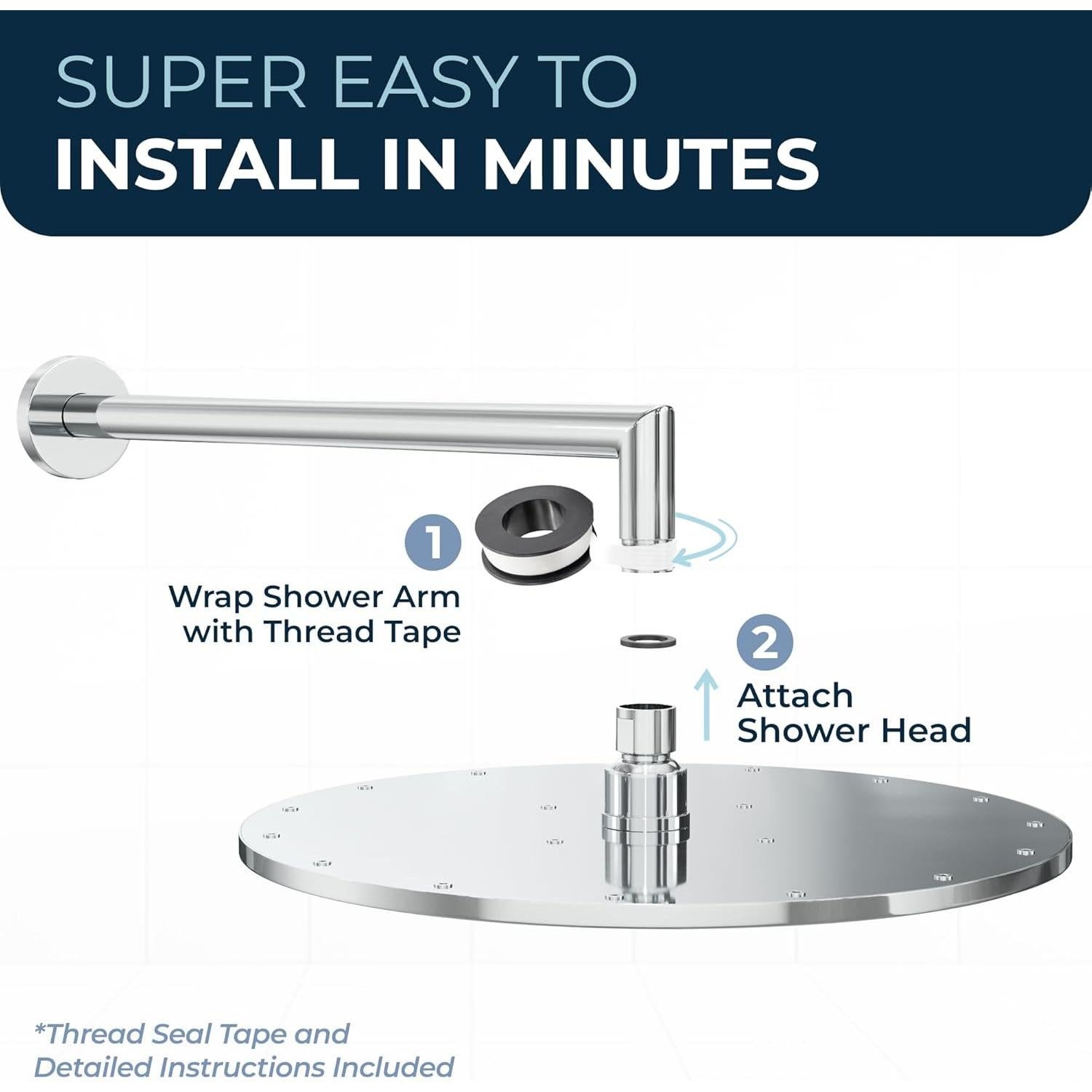 Cabezal de Ducha HammerHead Showers 30 cm Metal Cromo