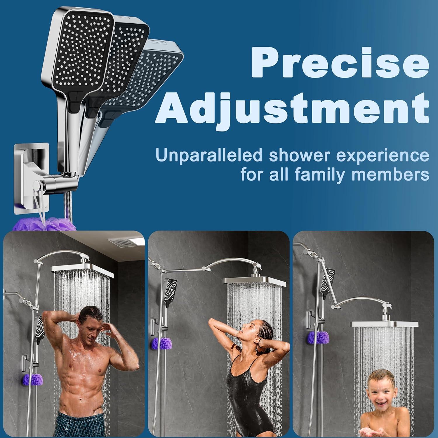 Ducha de Lluvia SREEZNX 33 cm Cromada con Spray de Mano