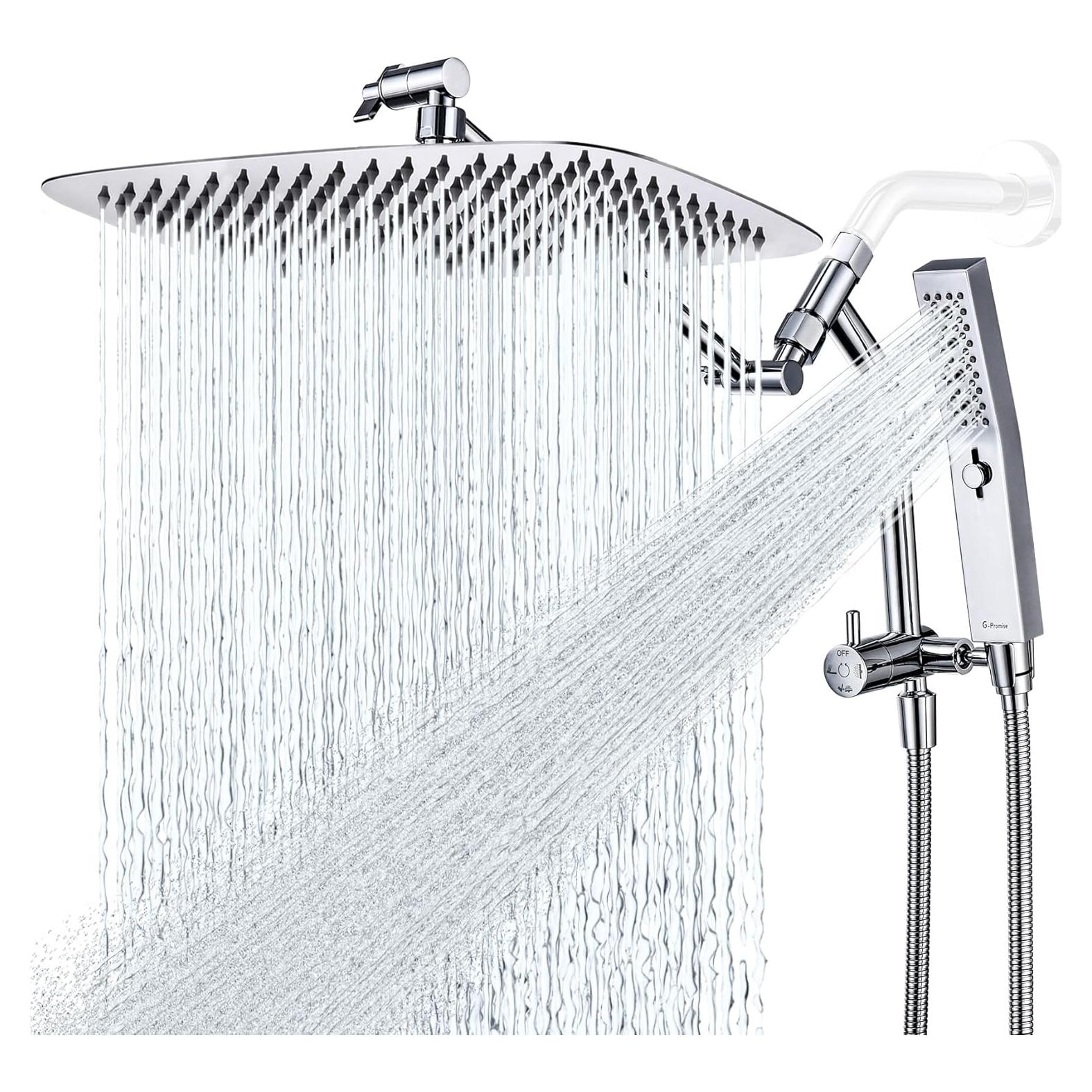 Cabezal de Ducha G-Promise Todo Metal 35.56 cm Cromo