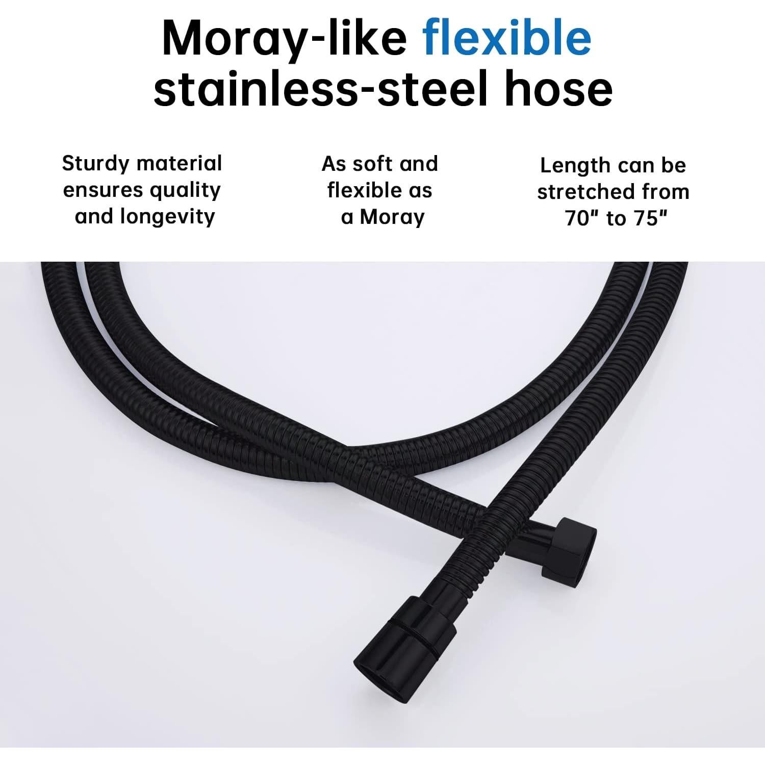 Cabezal de Ducha G-Promise 10" Metal Negro Mate Combo