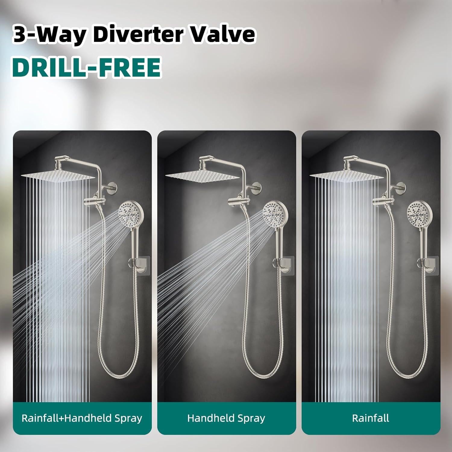 Cabezal de Ducha Hygie Rinse 10 Pulgadas Acero Inoxidable