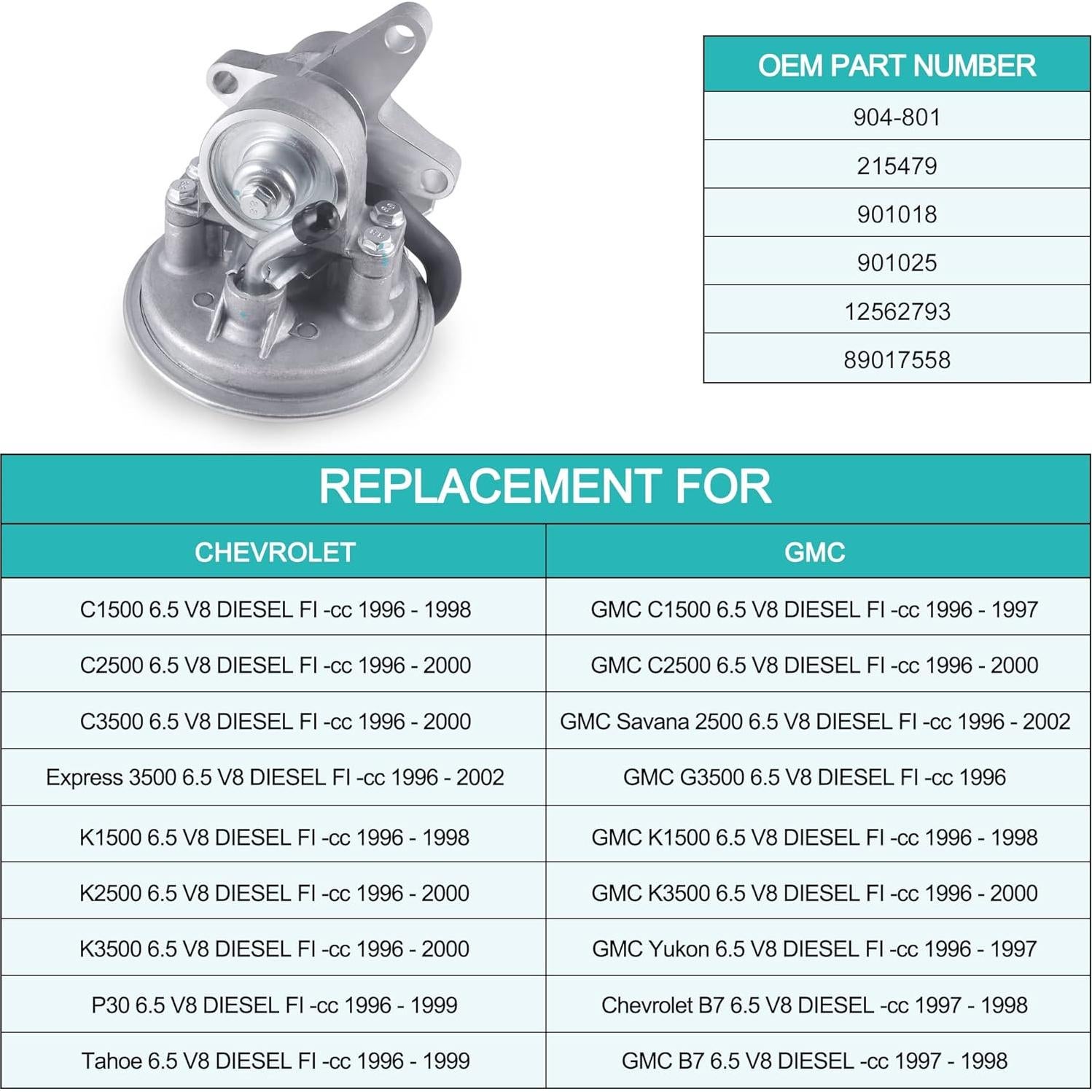 Bomba de Vacío Mecánica AULINK 904-801 para Chevy GMC 1.68kg