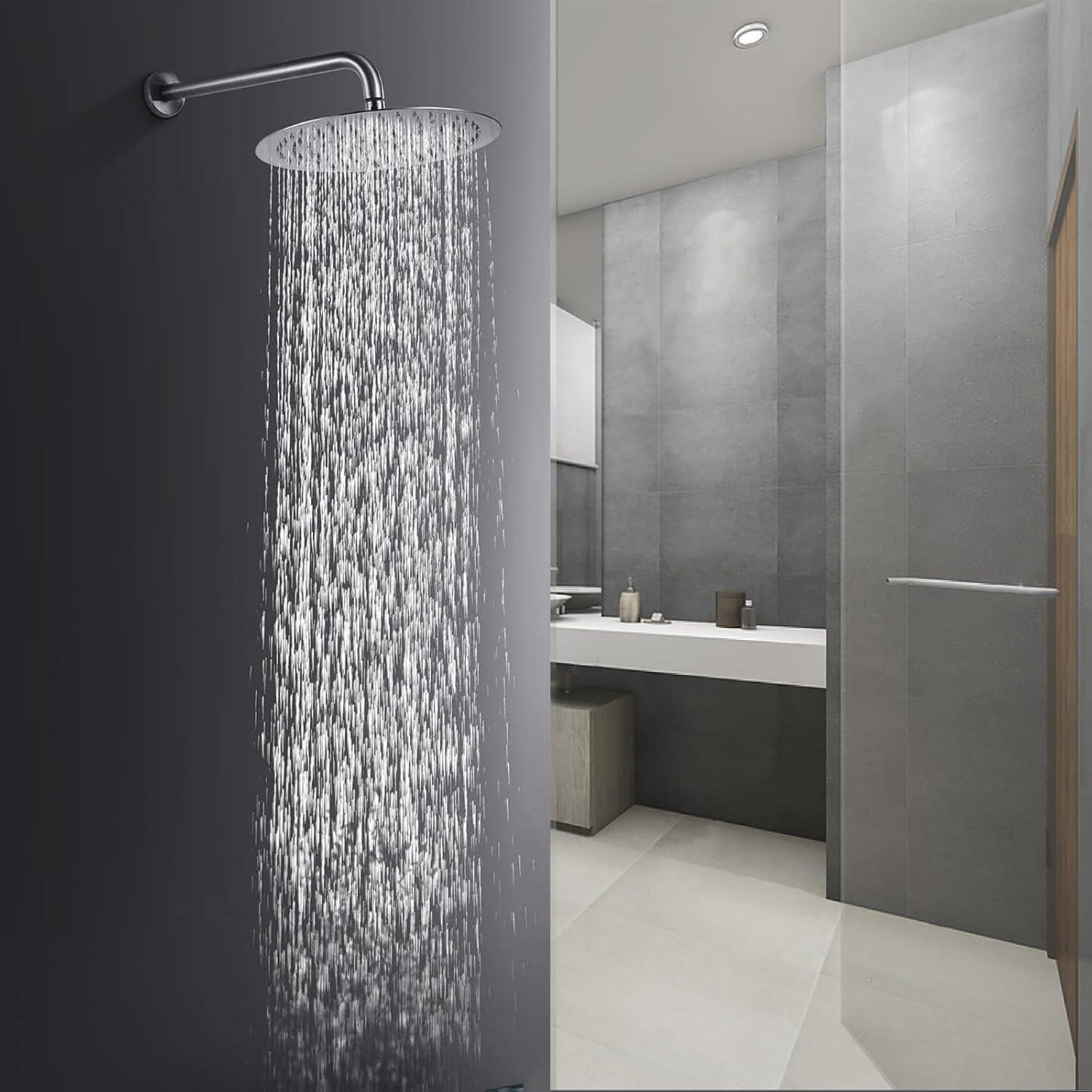 Cabezal de Ducha de Lluvia Katezon 30,48 cm Acero Inoxidable Cromo