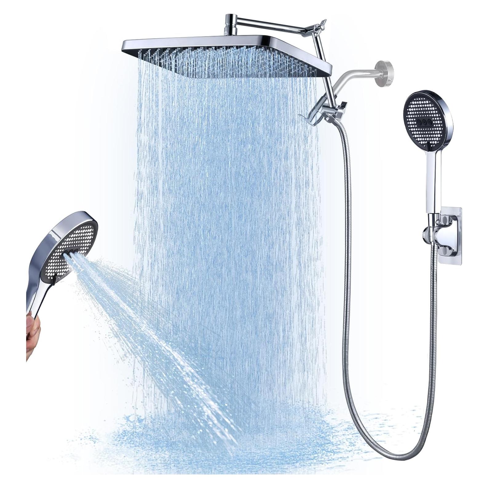 Cabezal de Ducha de Lluvia JFJIARUI 33 cm con Ducha de Mano