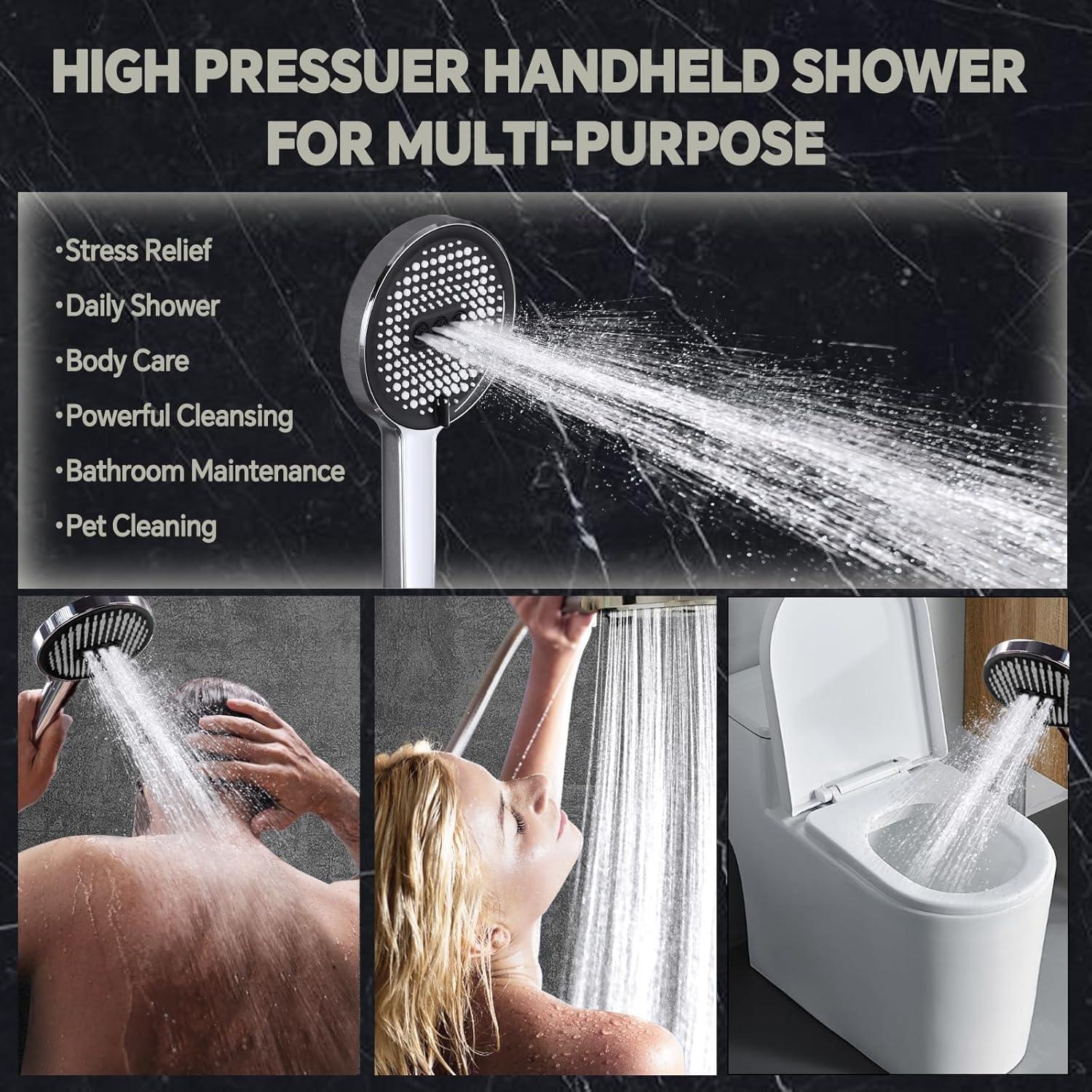 Cabezal de Ducha de Lluvia JFJIARUI 33 cm con Ducha de Mano