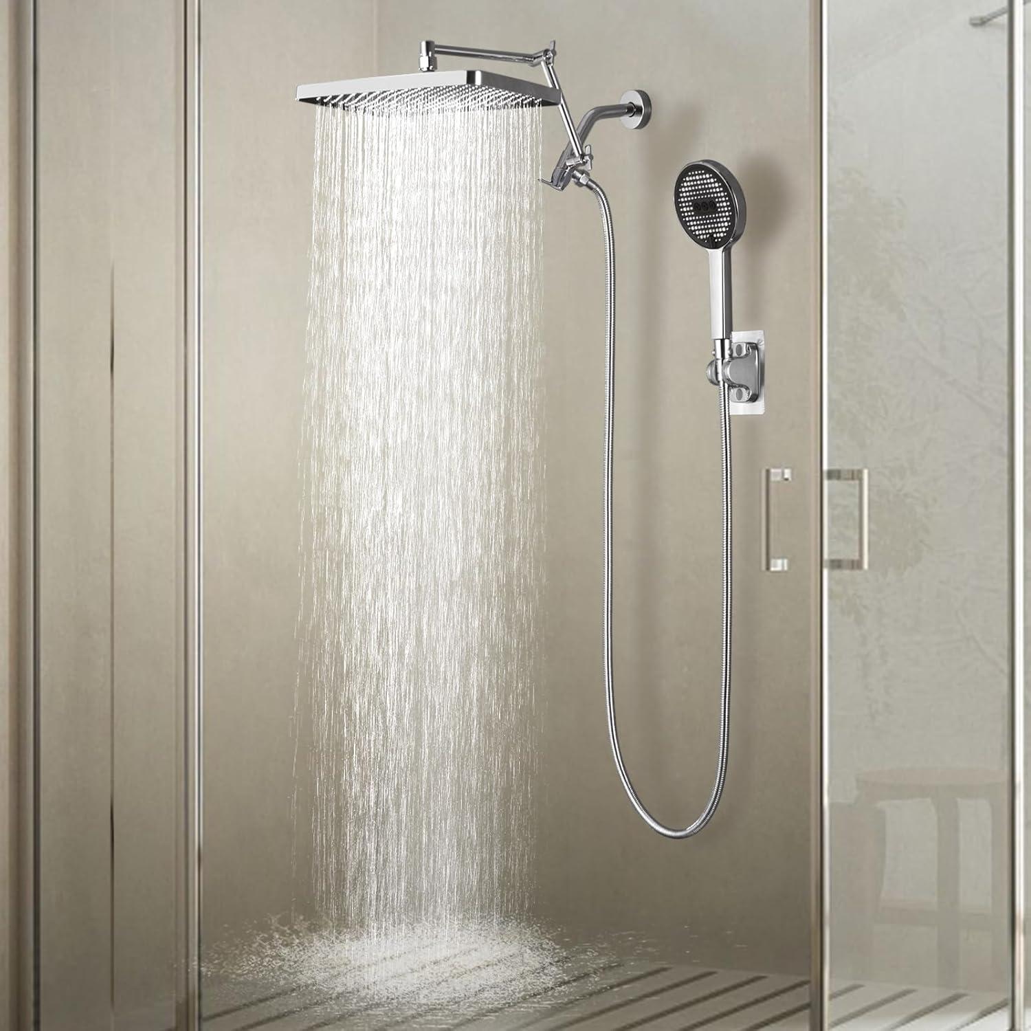 Cabezal de Ducha de Lluvia JFJIARUI 33 cm con Ducha de Mano