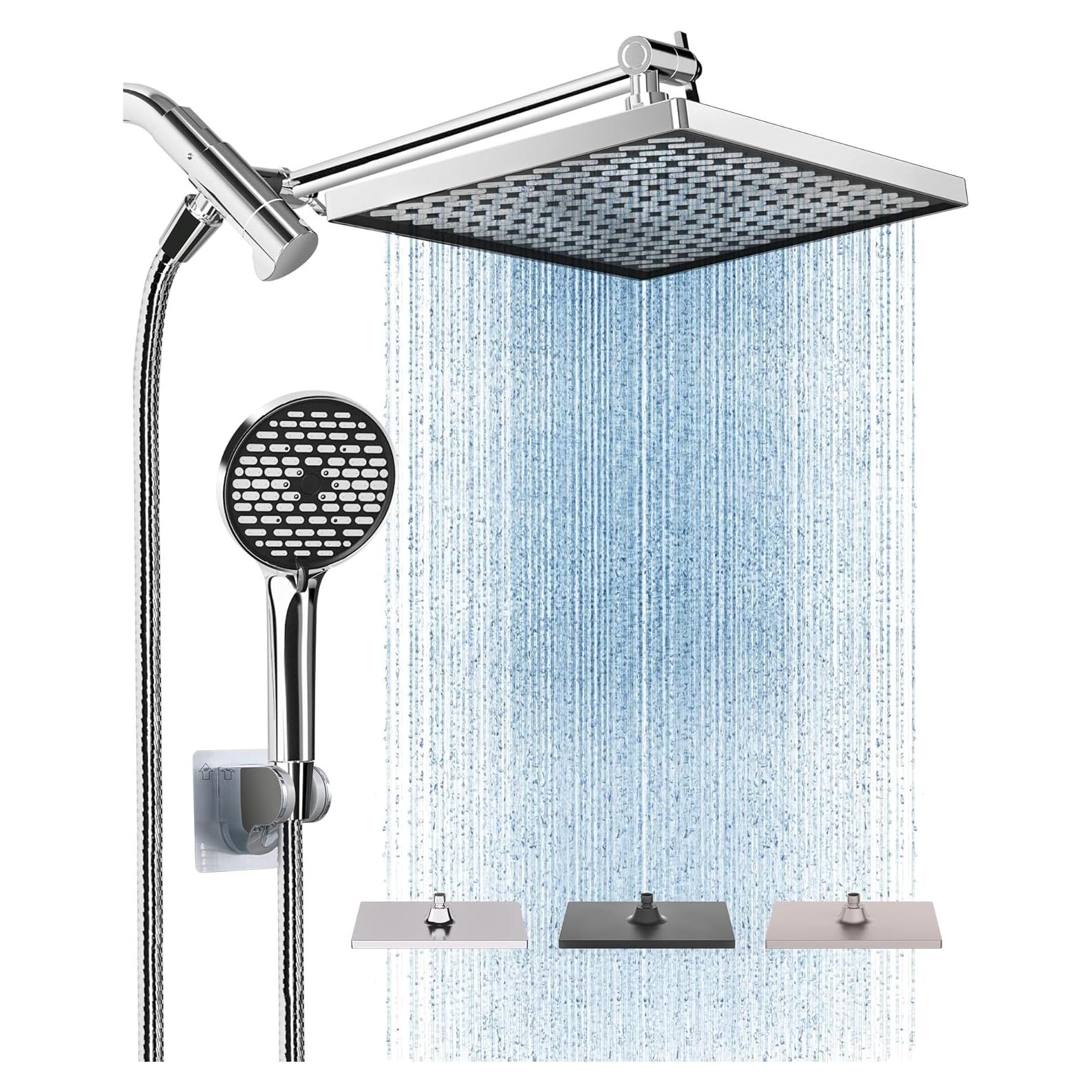 Cabezal de Ducha de Lluvia Cobbe 30 cm 6 Modos Cromo