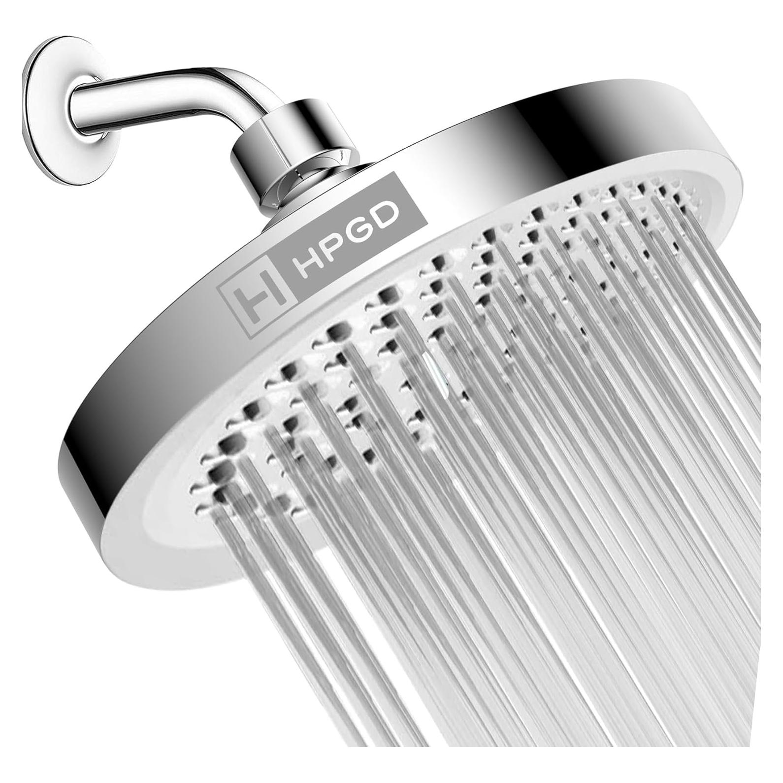 Cabezal de Ducha HPGD 6" Alta Presión Cromo Antitaponamiento