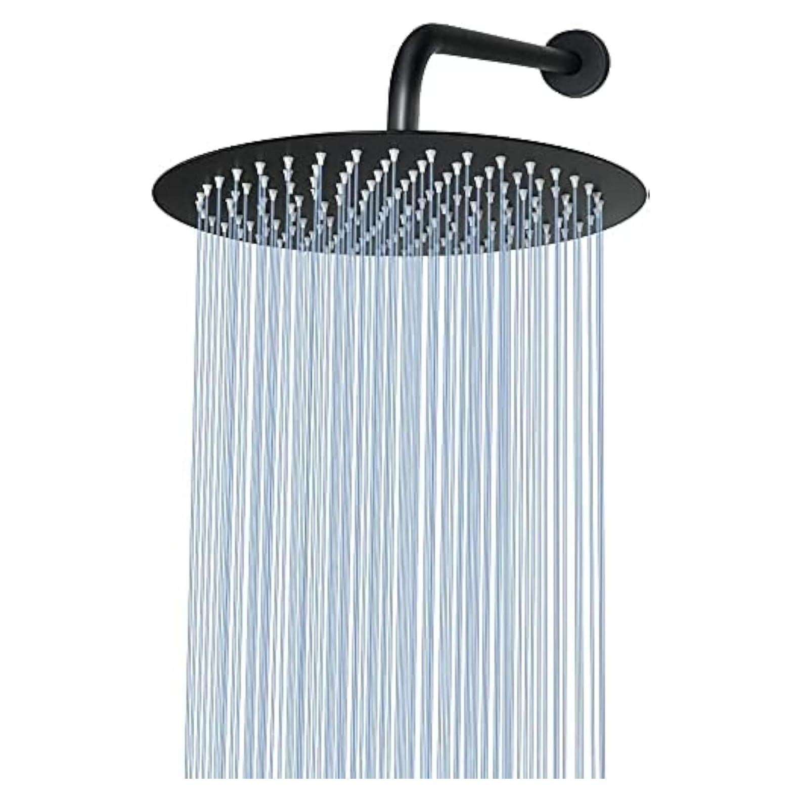 Cabezal de Ducha Redondo NearMoon 30.48 cm Negro Mate