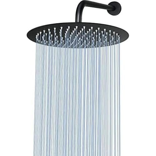 Cabezal de Ducha Redondo NearMoon 30.48 cm Negro Mate