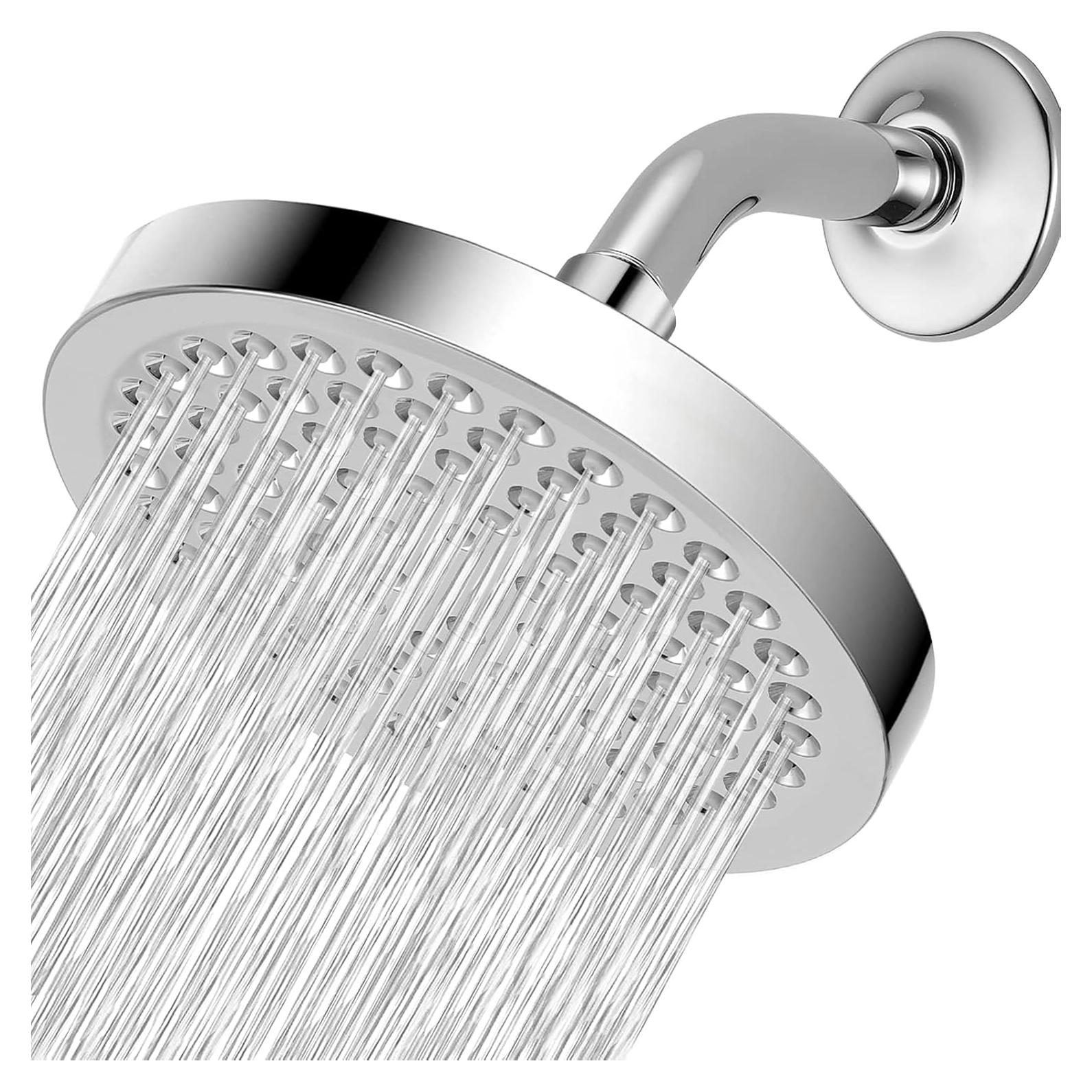 Cabezal de Ducha de Lluvia Nuodan 6" Cromo Alta Presión