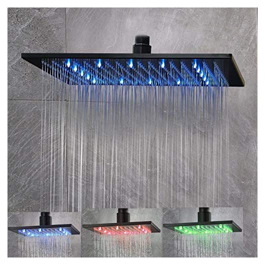 Cabezal de Ducha Cuadrado LED NeierThodore 40 CM Bronce