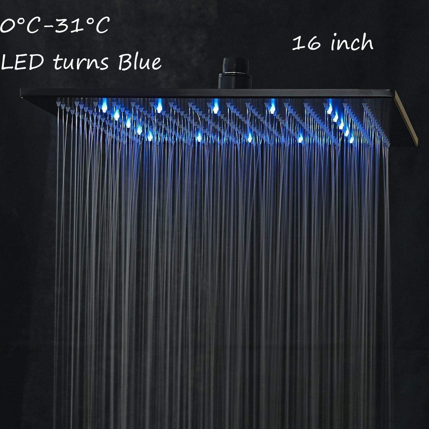 Cabezal de Ducha Cuadrado LED NeierThodore 40 CM Bronce