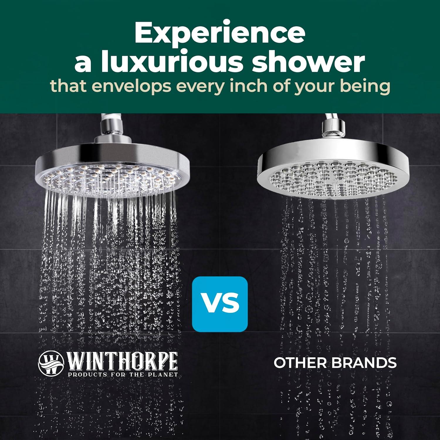 Cabezal de Ducha Ahorra Agua Winthorpe 6,81 L/min Cromo