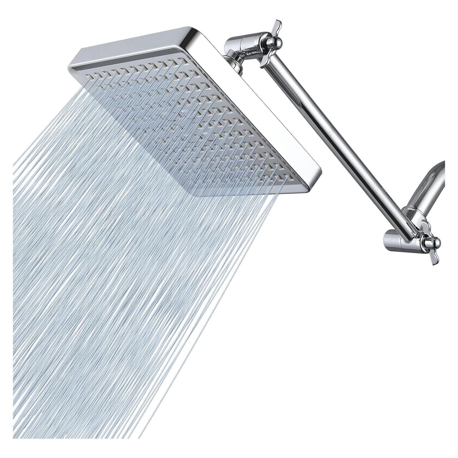 Cabezal de Ducha Voolan 15cm con Brazo de 28cm Cromo