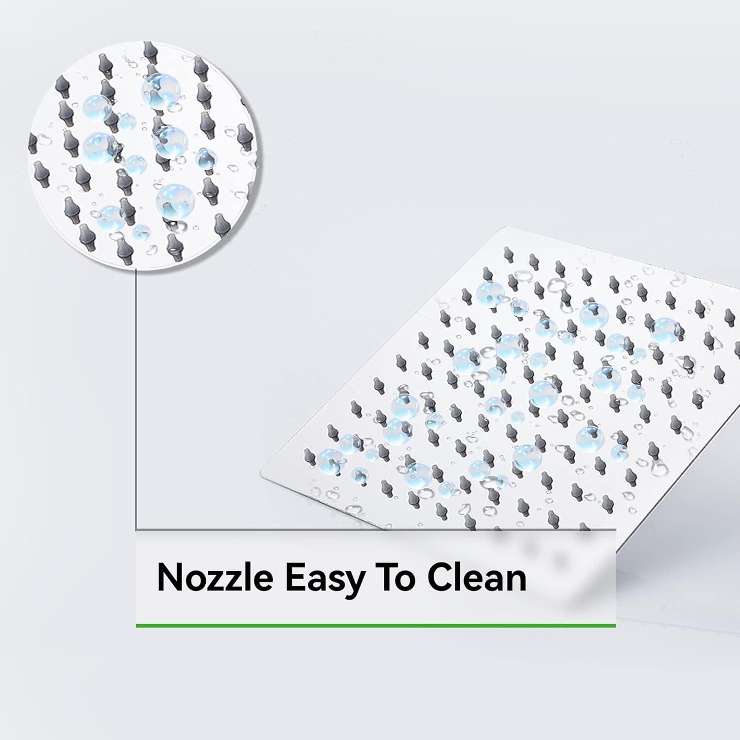 Cabezal de Ducha SOLVEX Cuadrado 20,32 cm Acero Inoxidable