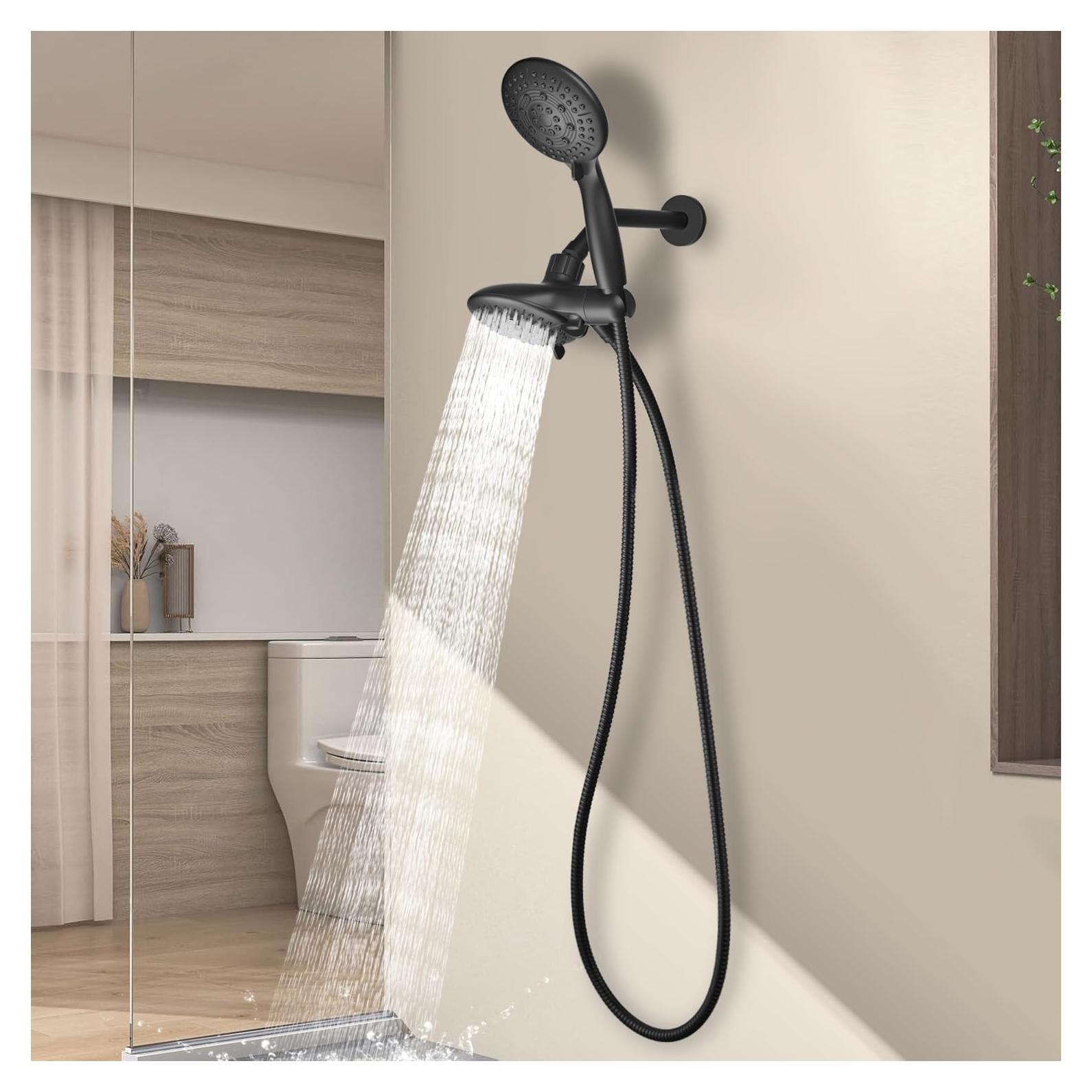 Cabezal de Ducha Cobbe 48 Ajustes Negro Mate 149.86 cm