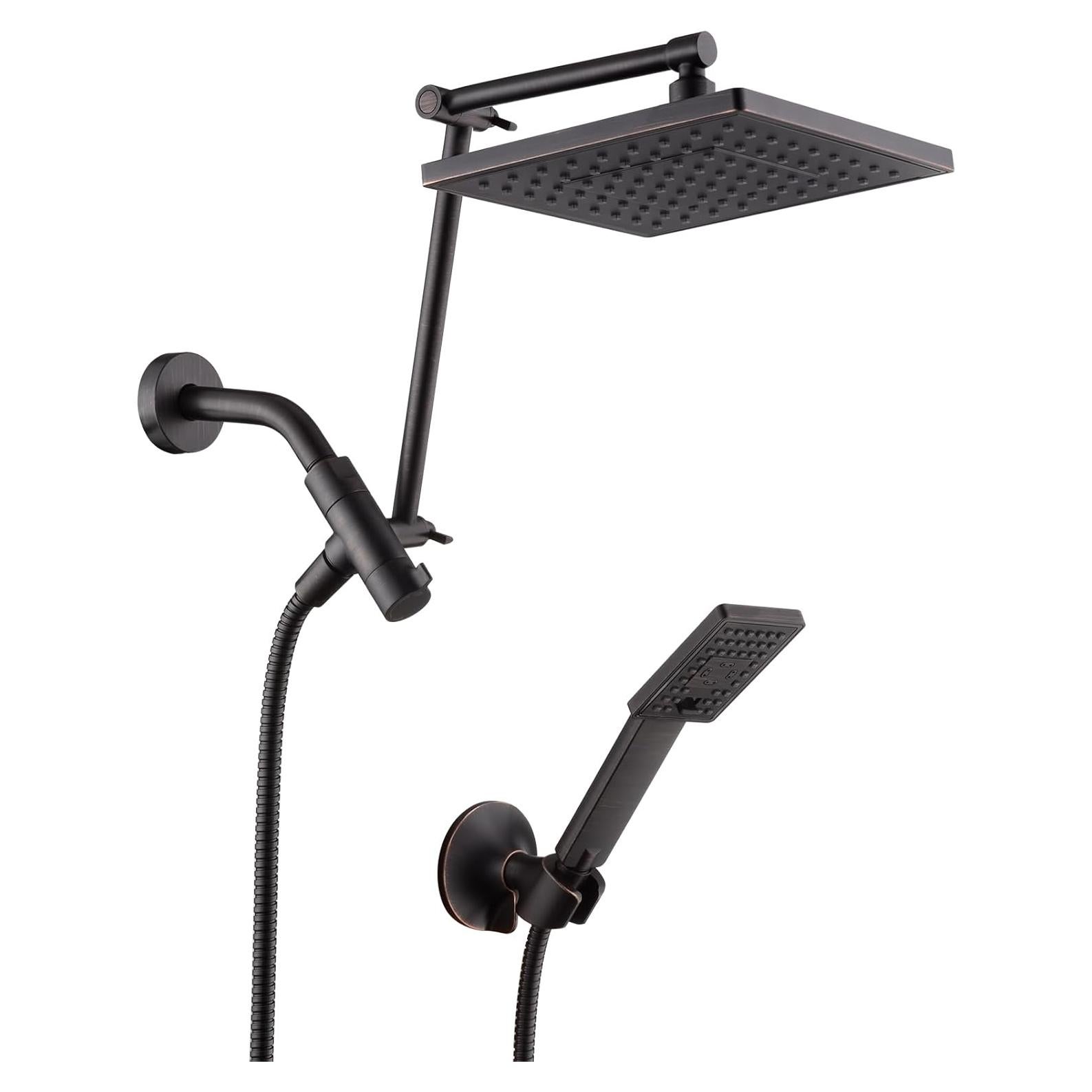 Cabezal de Ducha Doble BRIGHT SHOWERS 8" con Brazo Extensión