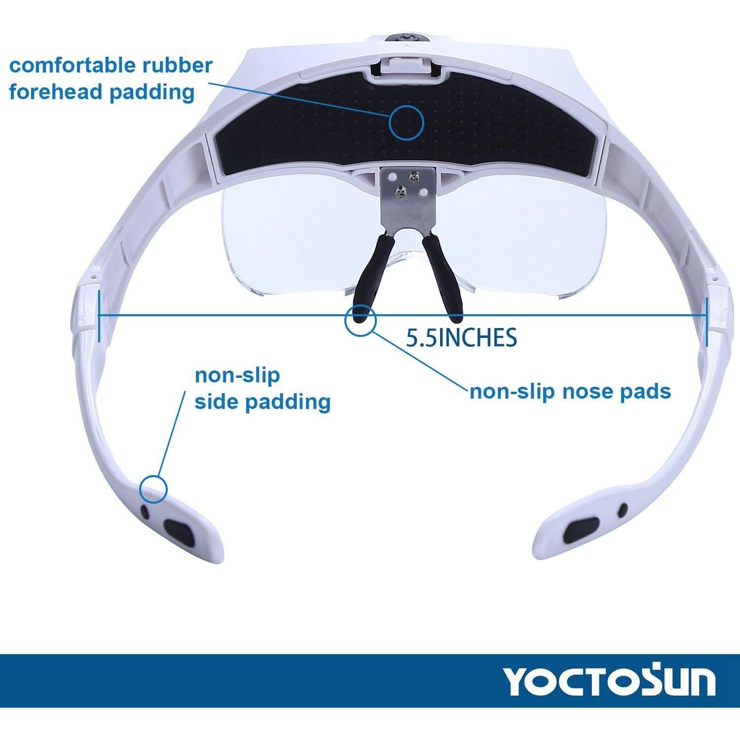 Lupa de Cabeza LED YOCTOSUN 3.5X Recargable con Lentes Intercambiables