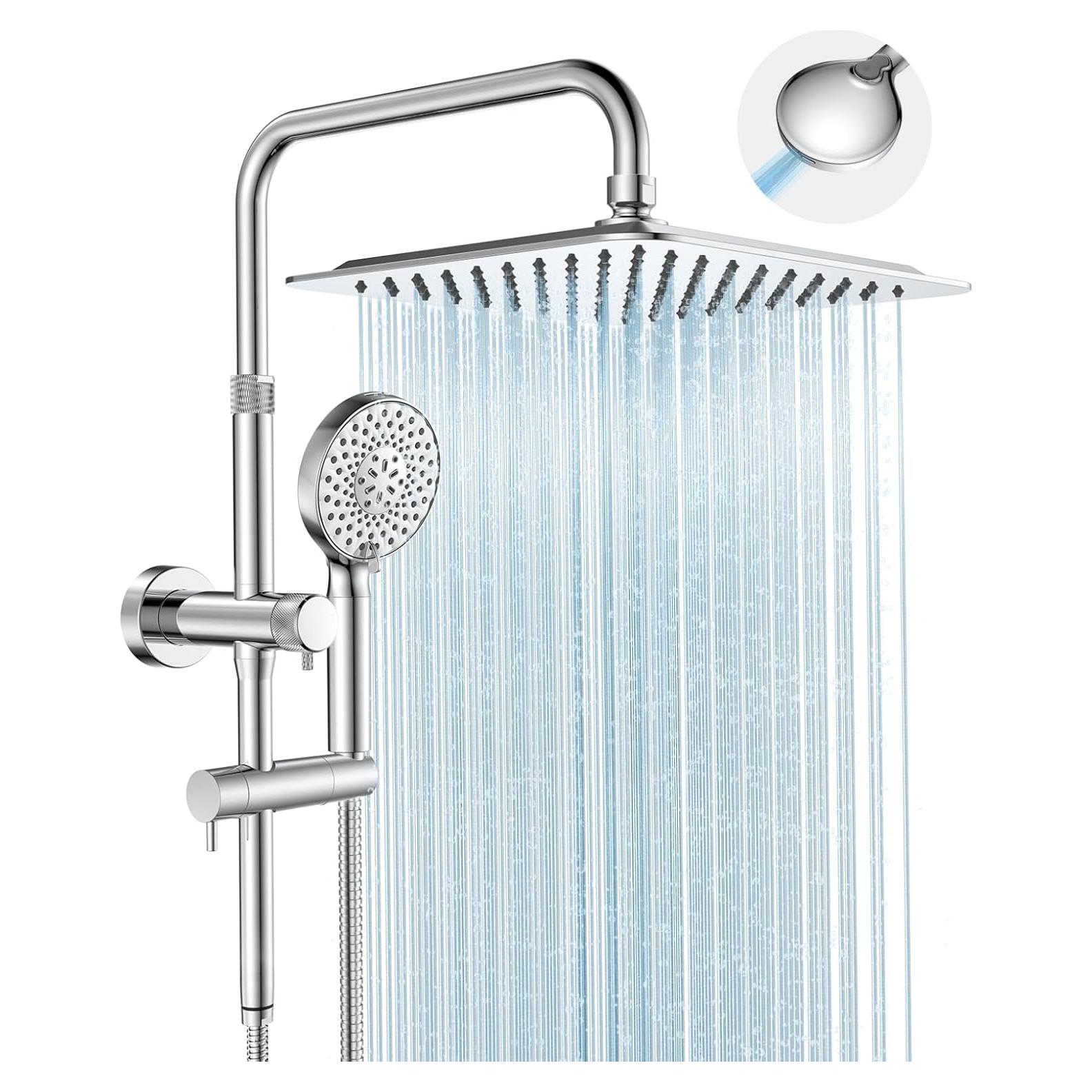 Cabeza de Ducha de Lluvia MakeFit 10" Cromo 2 en 1