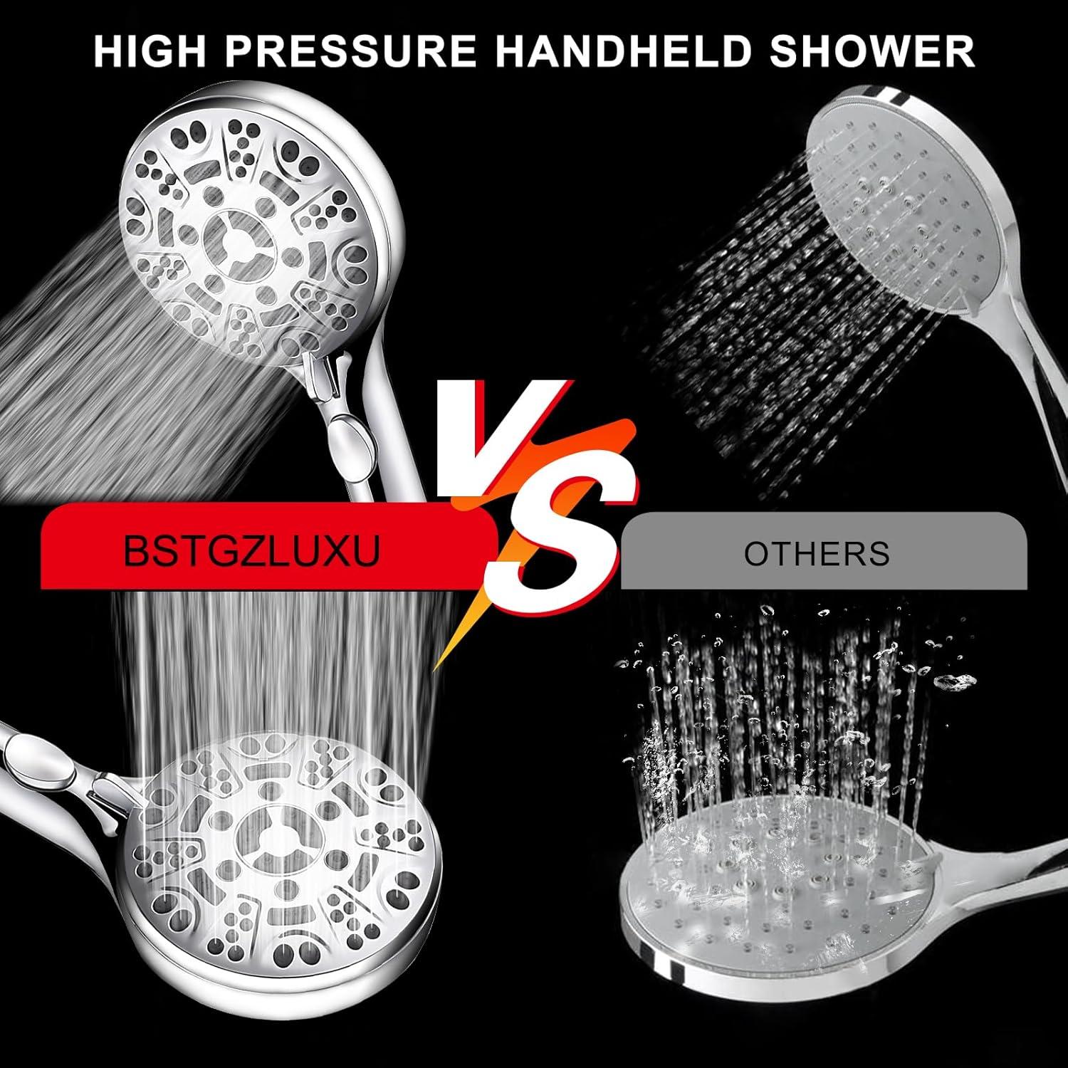 Cabezal de Ducha de Lluvia 14" BSTGZLUXU con Ducha de Mano 8 Modos