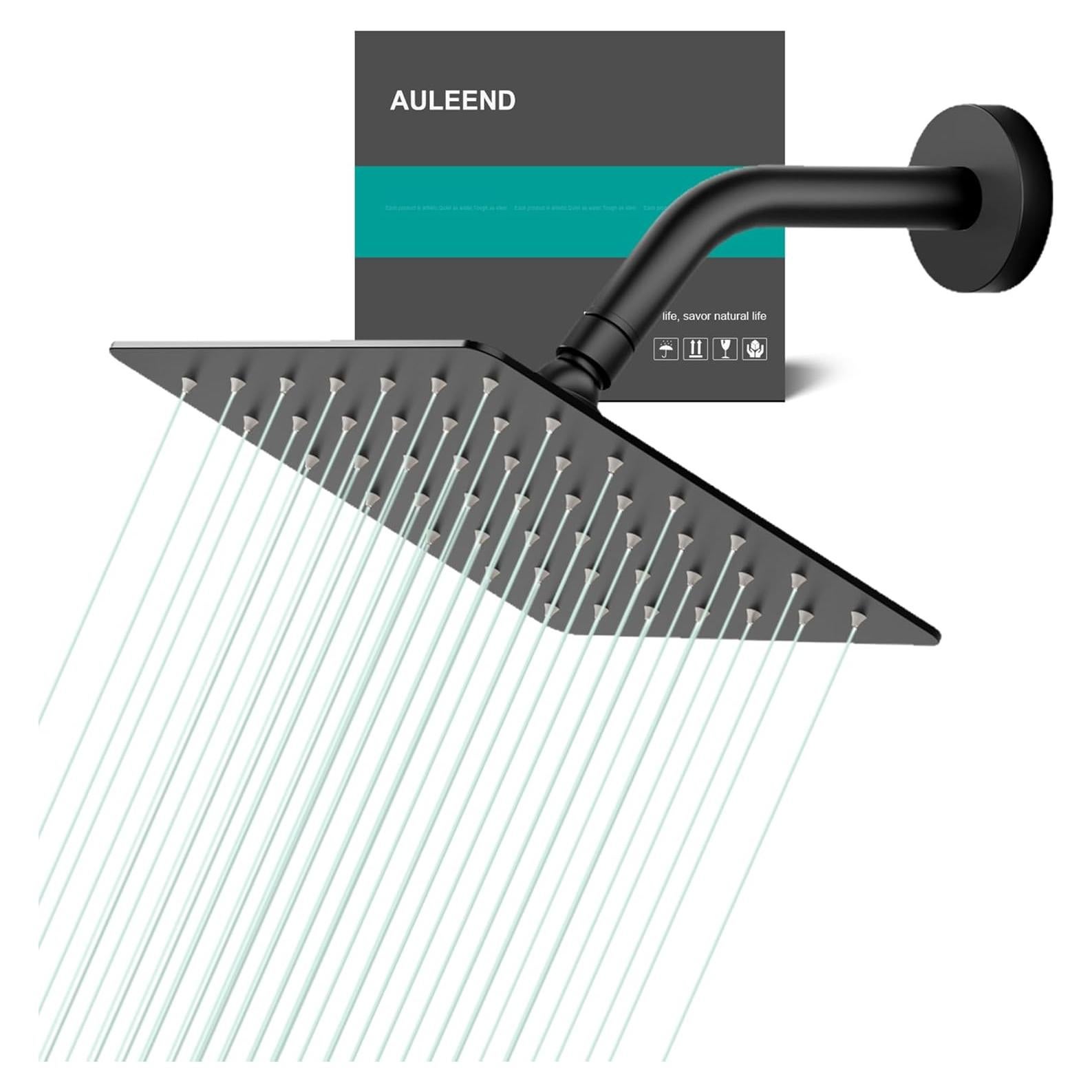 Cabezal de Ducha de Lluvia AULEEND 15x17 cm Acero Inoxidable