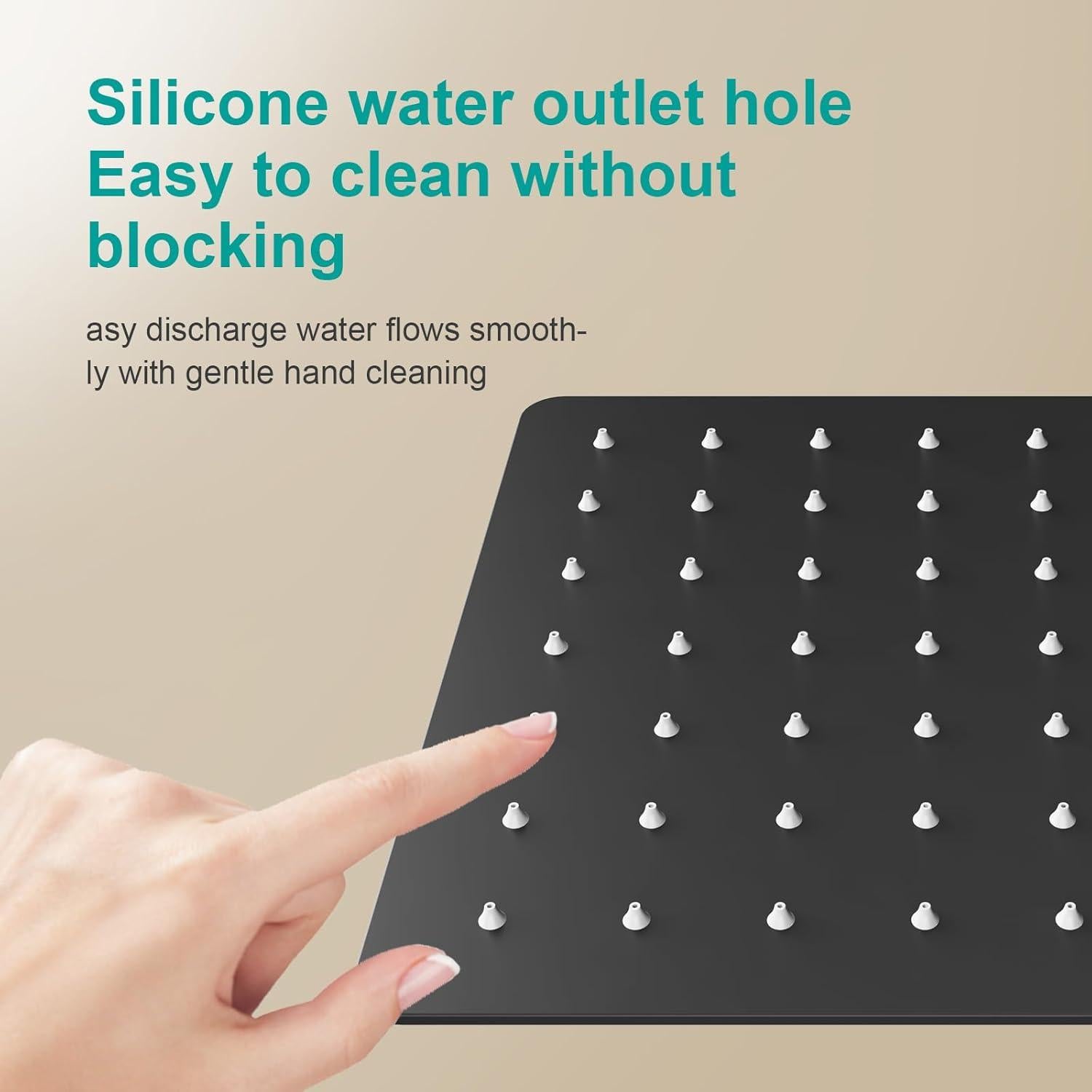 Cabezal de Ducha de Lluvia AULEEND 15x17 cm Acero Inoxidable