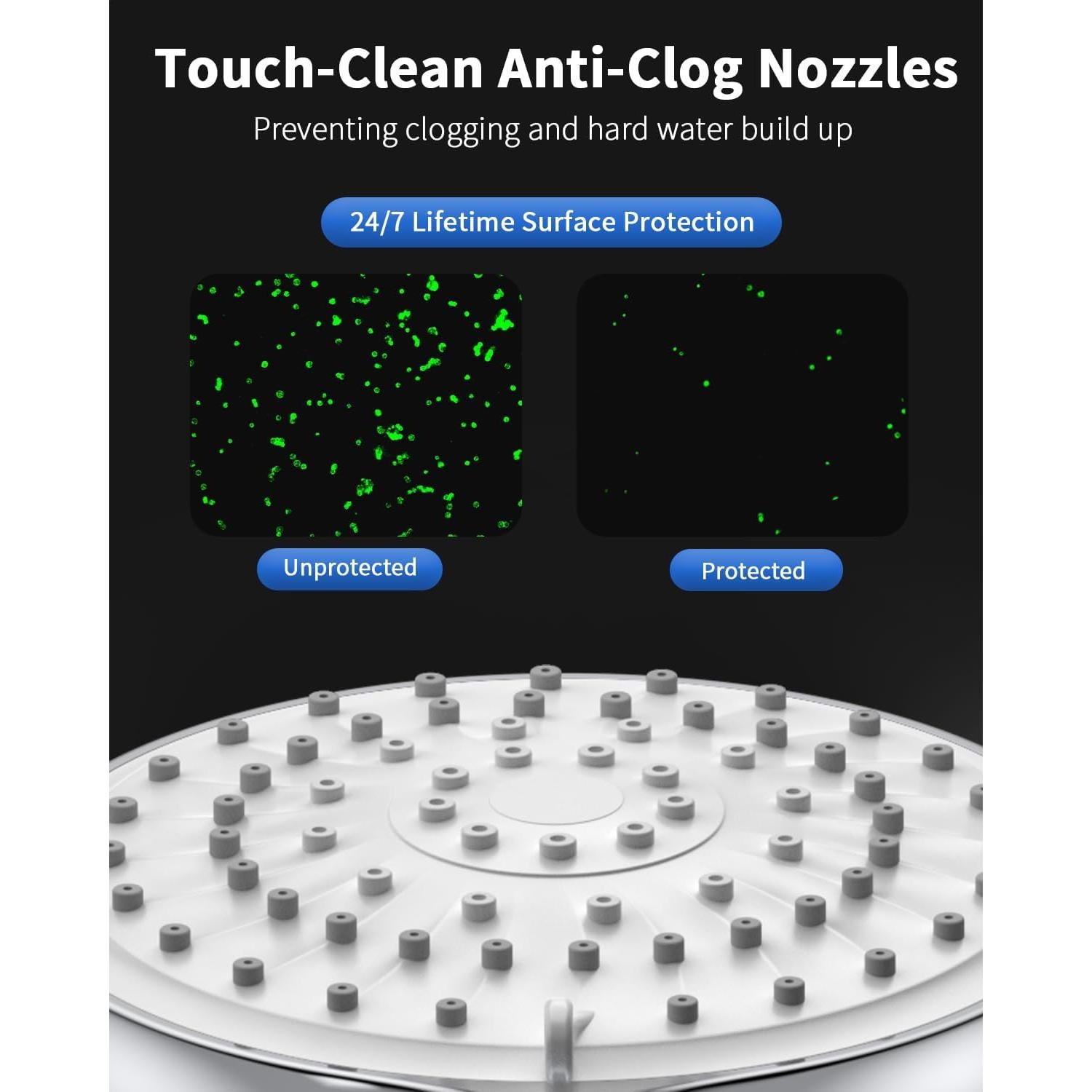 Cabezal de Ducha FASDUNT Cromo 6 Modos 80" Manguera