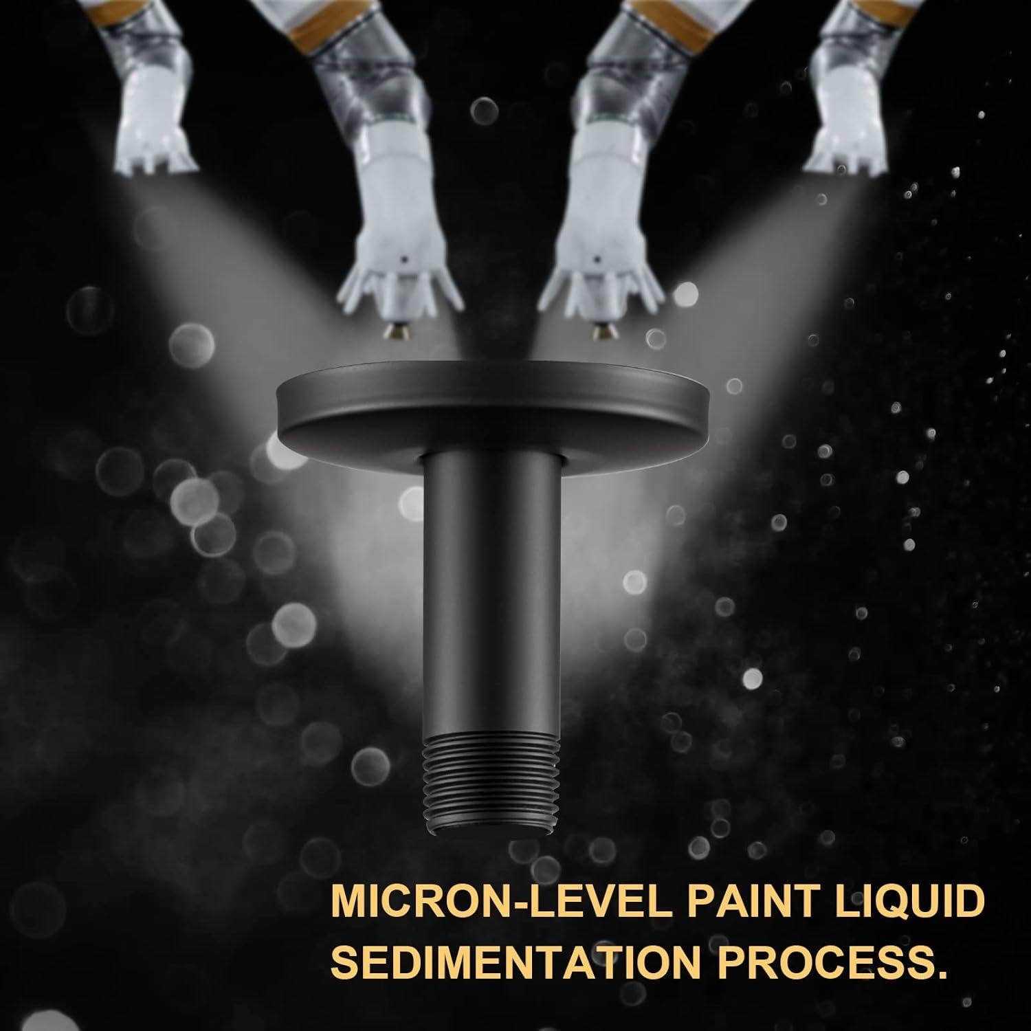 Brazo de Ducha OFFO 15,24 cm Acero Inoxidable Negro Mate