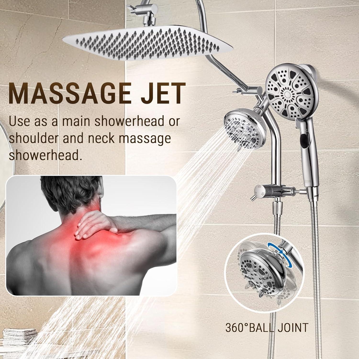 Cabezal de Ducha de Lluvia 30.48 cm G-Promise con 9 Funciones