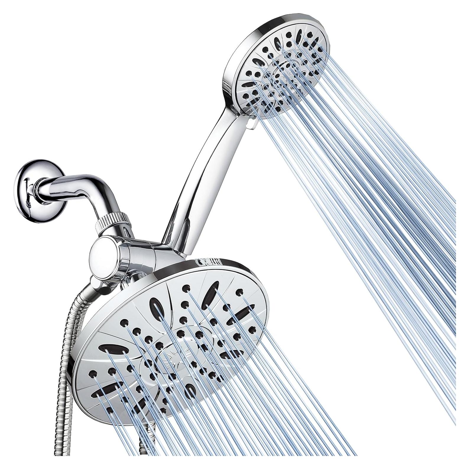 Ducha AquaDance 7" Cromo 3-Vías Alta Presión 6 Configuraciones