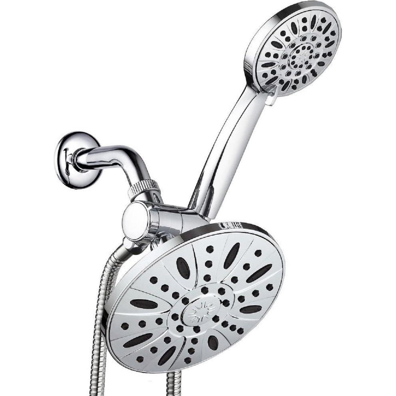 Ducha AquaDance 7" Cromo 3-Vías Alta Presión 6 Configuraciones