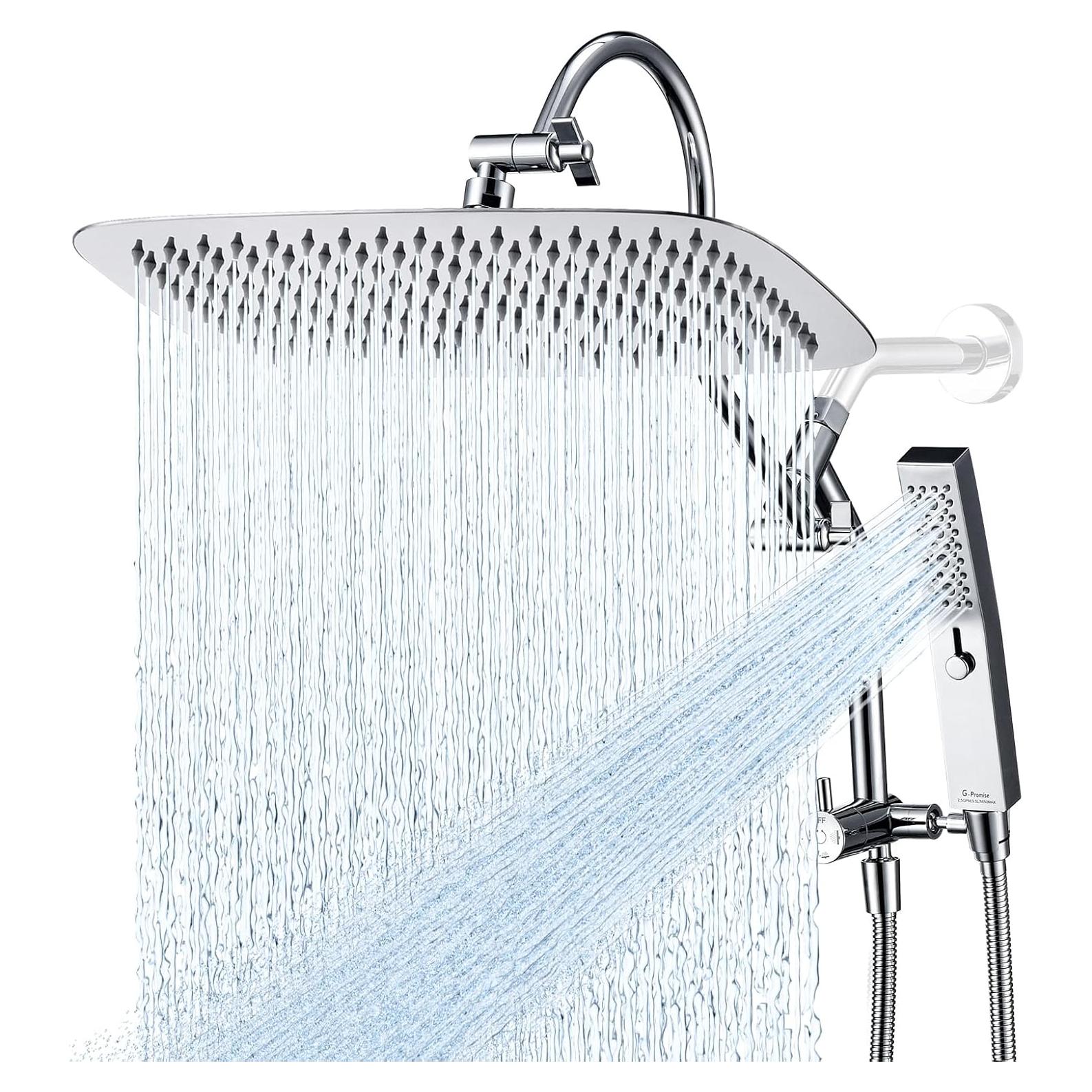 Cabezal de Ducha G-Promise Todo Metal 35,56 cm Cromo