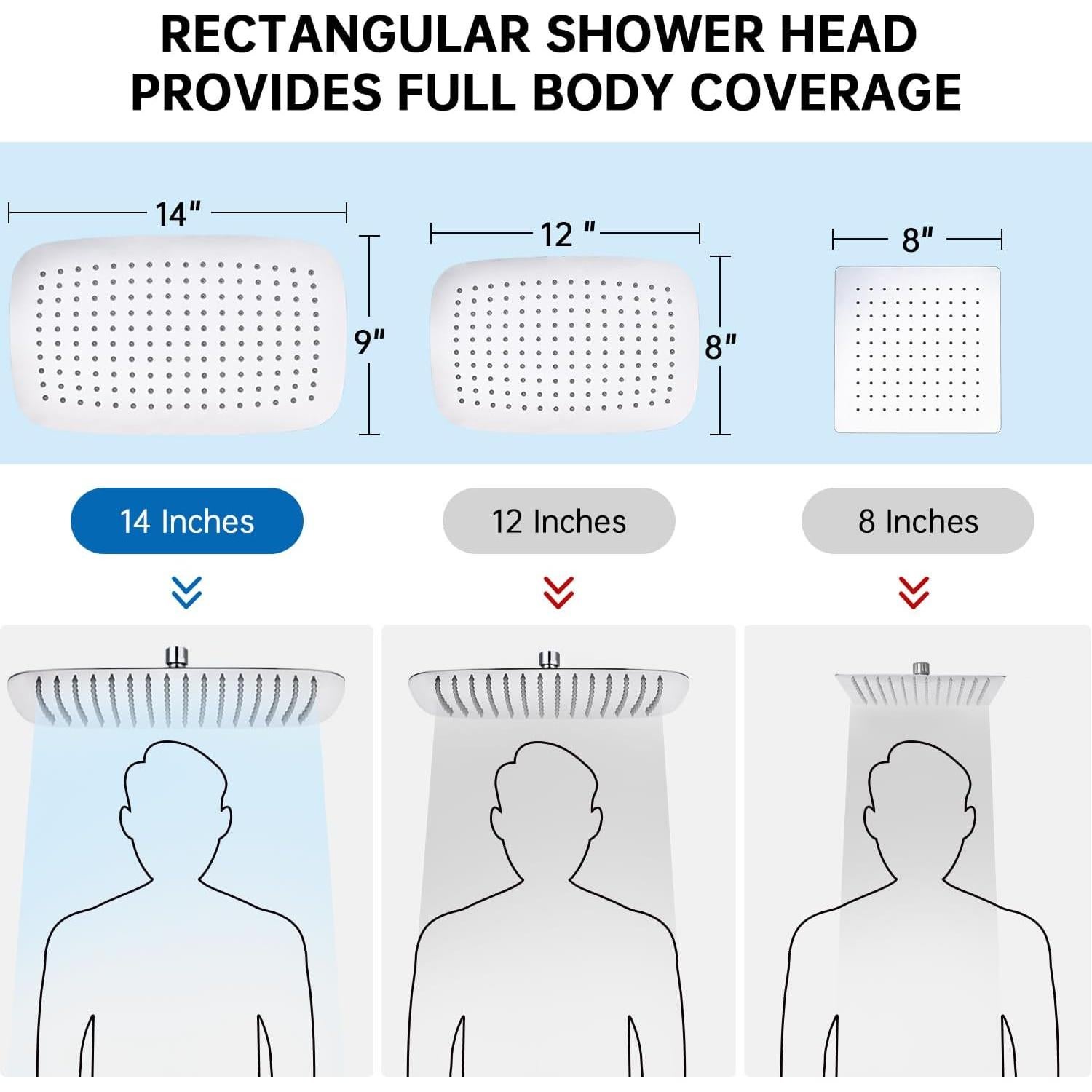 Cabezal de Ducha G-Promise Todo Metal 35,56 cm Cromo