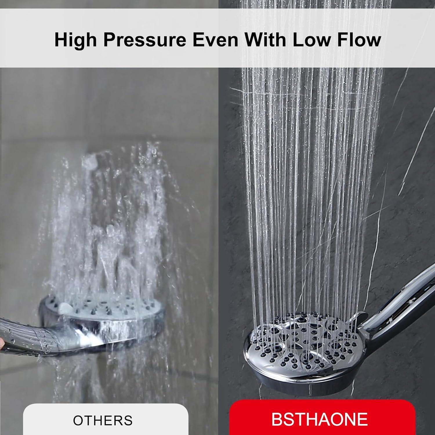 Cabezal de Ducha de Lluvia 14" BSTHAONE con Rociador de Mano 8 Modos