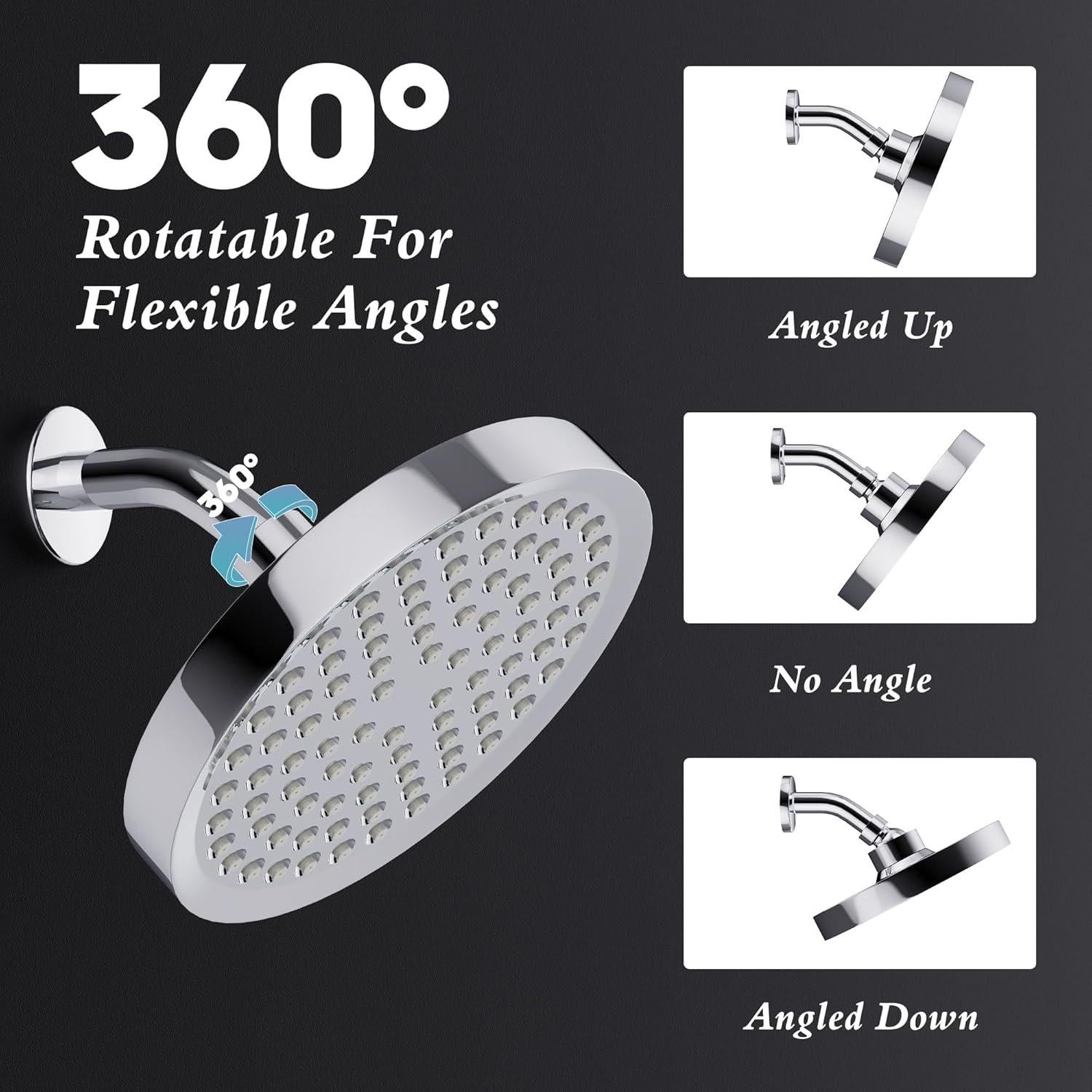 Cabezal de Ducha Alta Presión Cenosa 6 Pulgadas Cromo