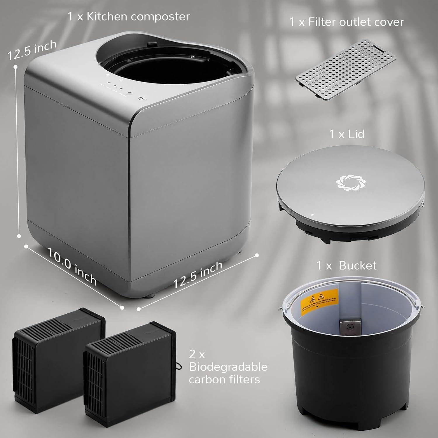 Compostador Eléctrico Airthereal Revive R500-A 2.65L Gris