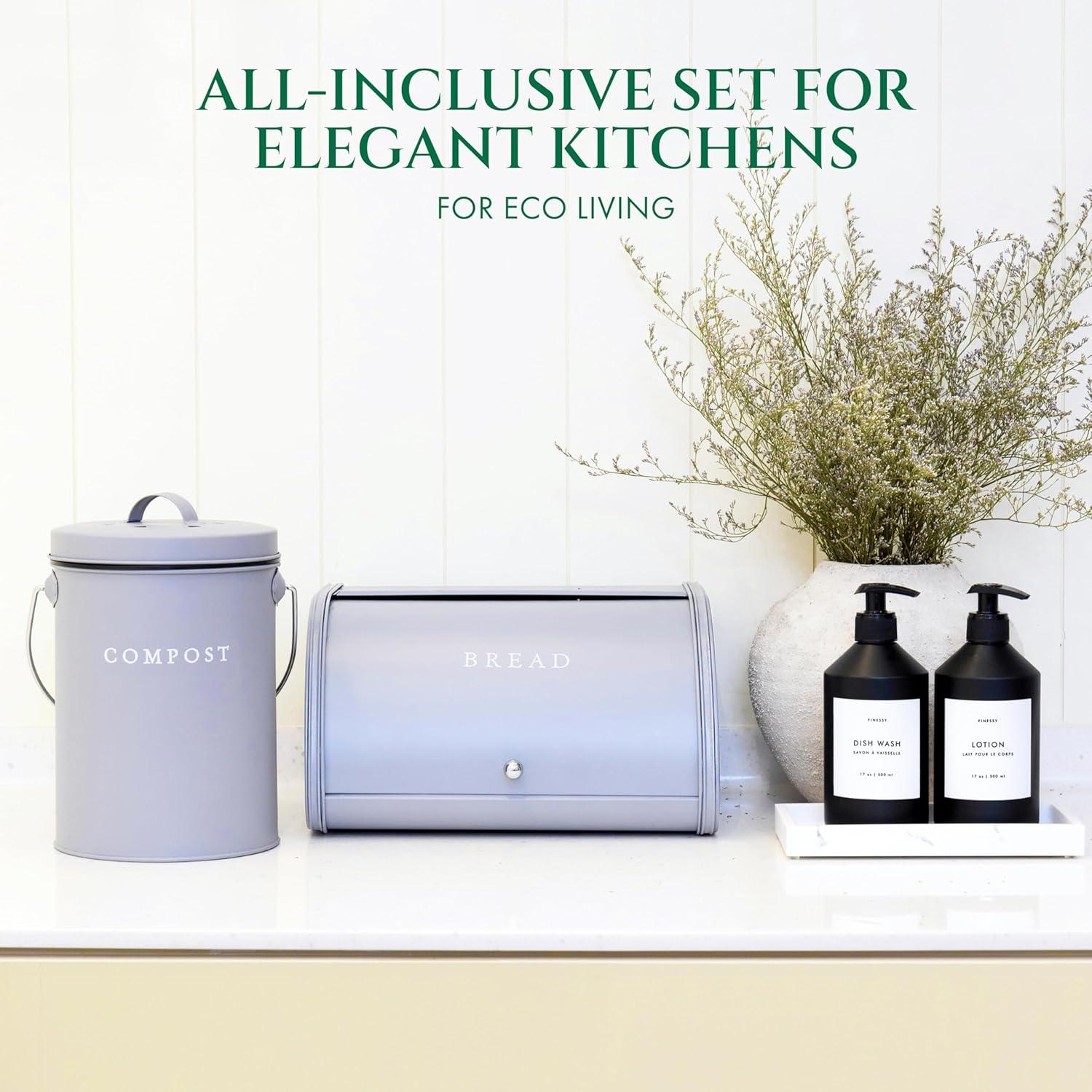 Cubo de Compostaje Interior FINESSY 5L Acero Inoxidable