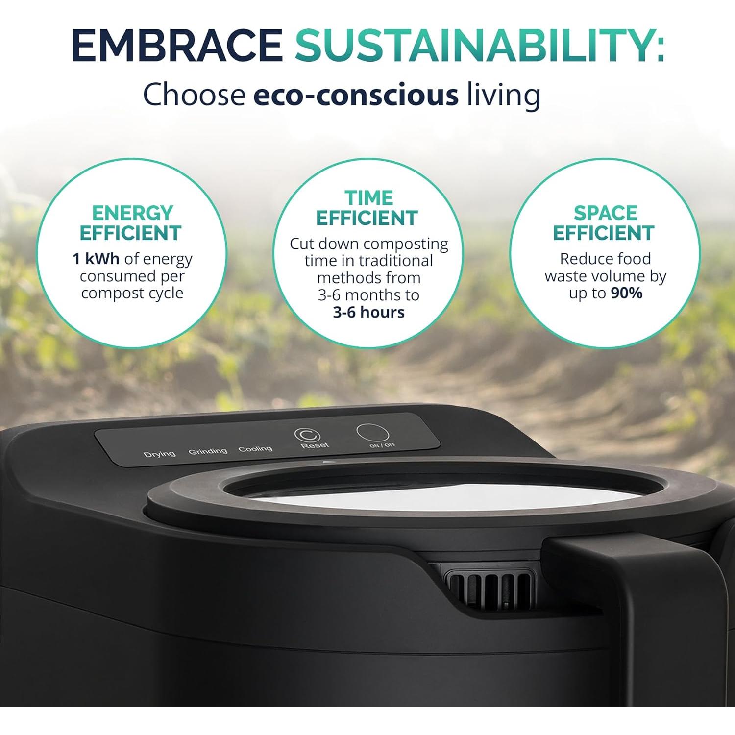 Composter Eléctrico de Cocina Luma 2.5L Sin Olores