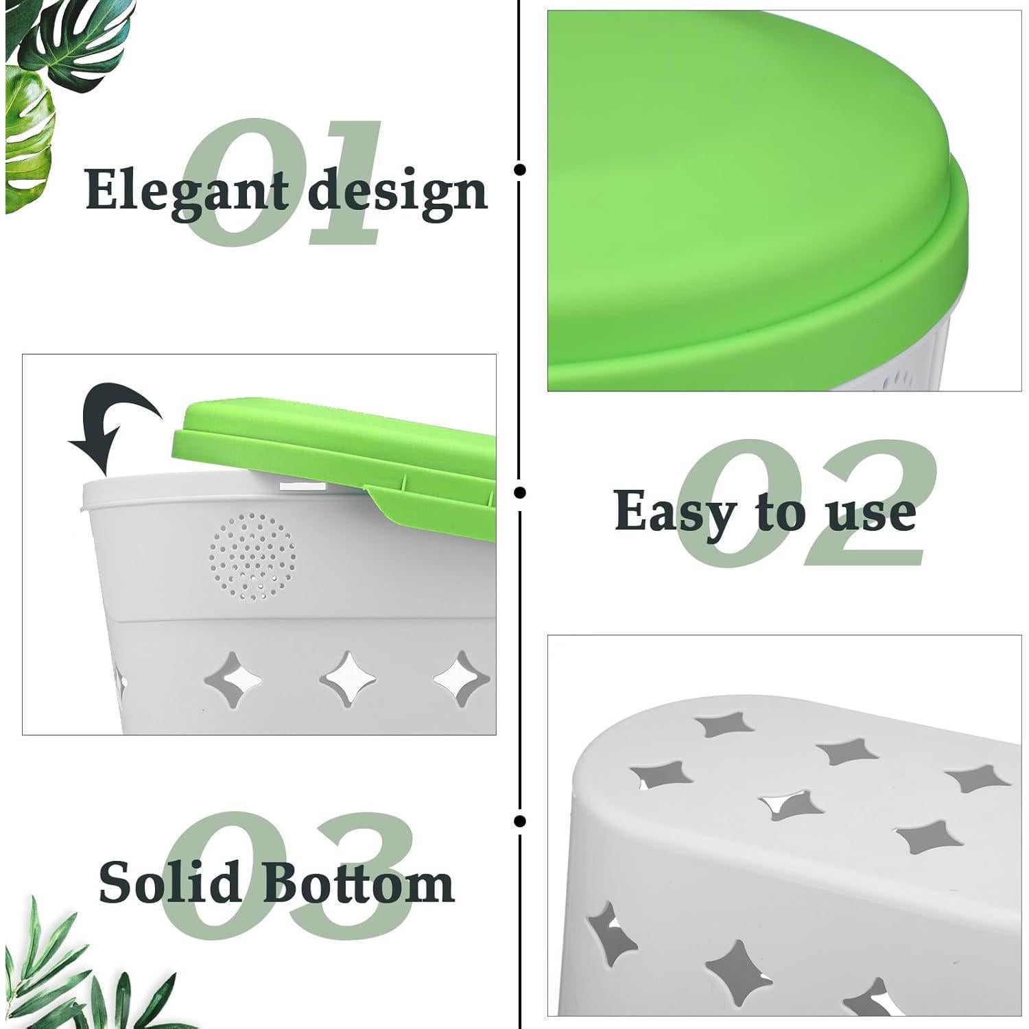 Paquete de 2 Compostadores de Gusanos Wiwiqing 8 Galones