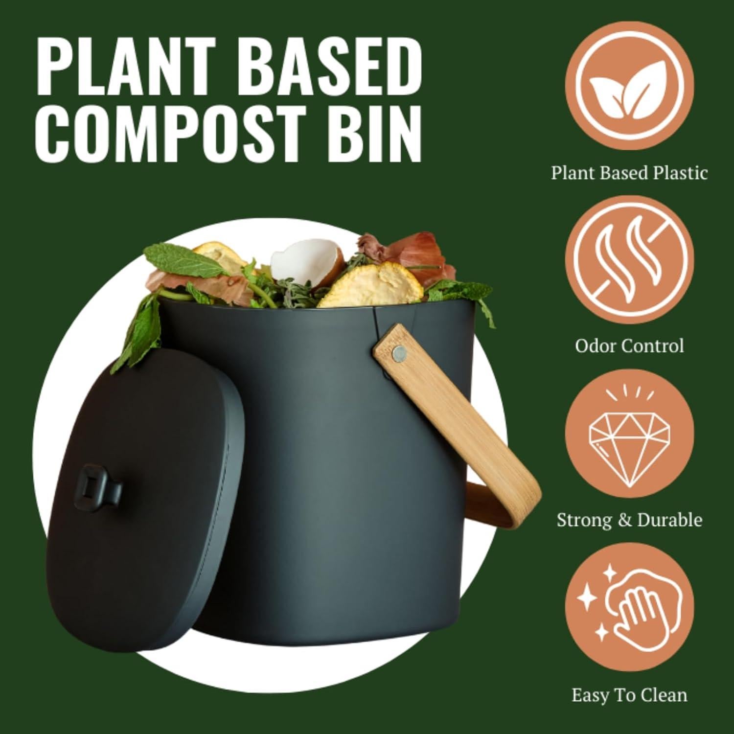 Contenedor de Compostaje Bamboozle 3,63 kg Grafito