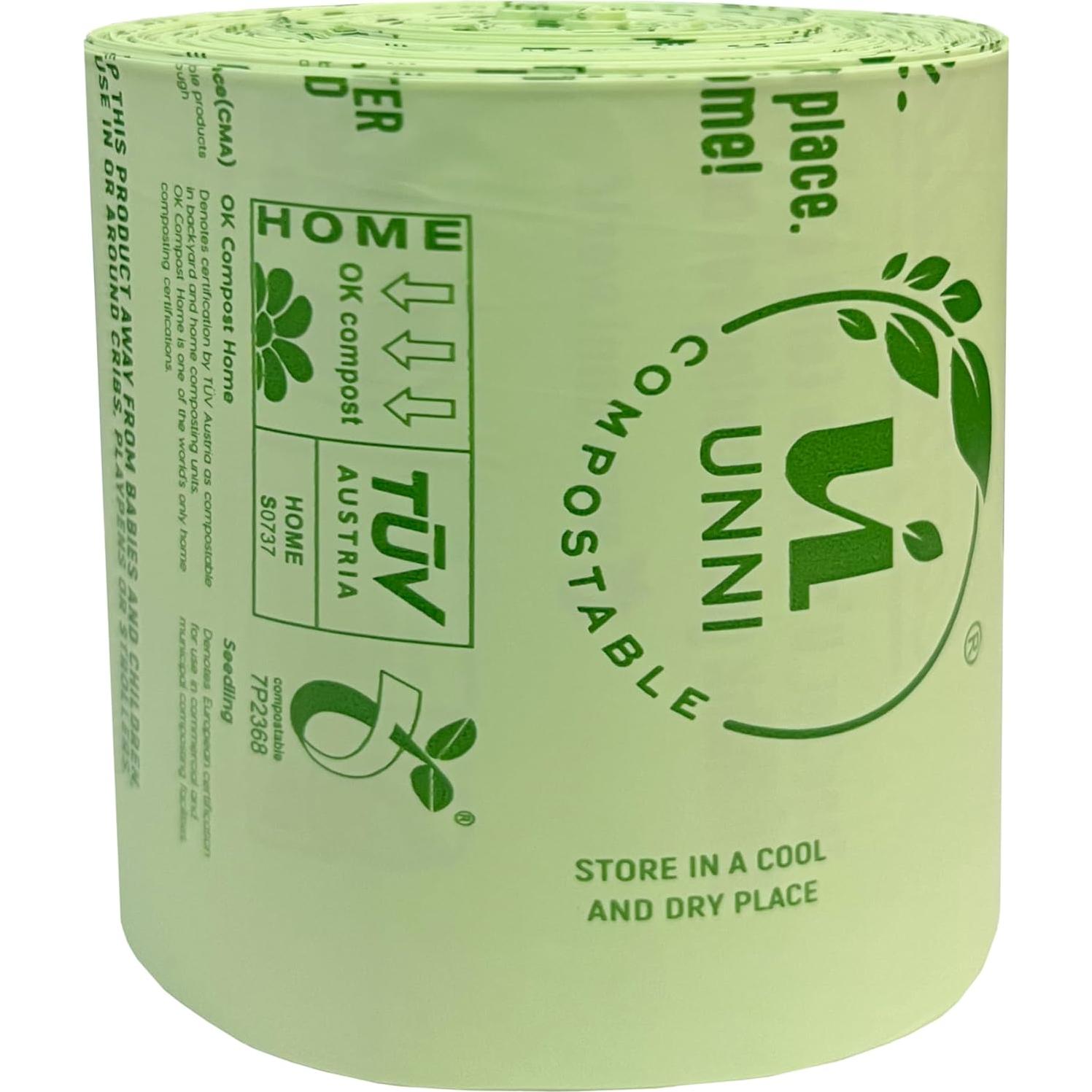 Bolsas Compostables UNNI 2.6 Galones 100 Unidades Extra Gruesas