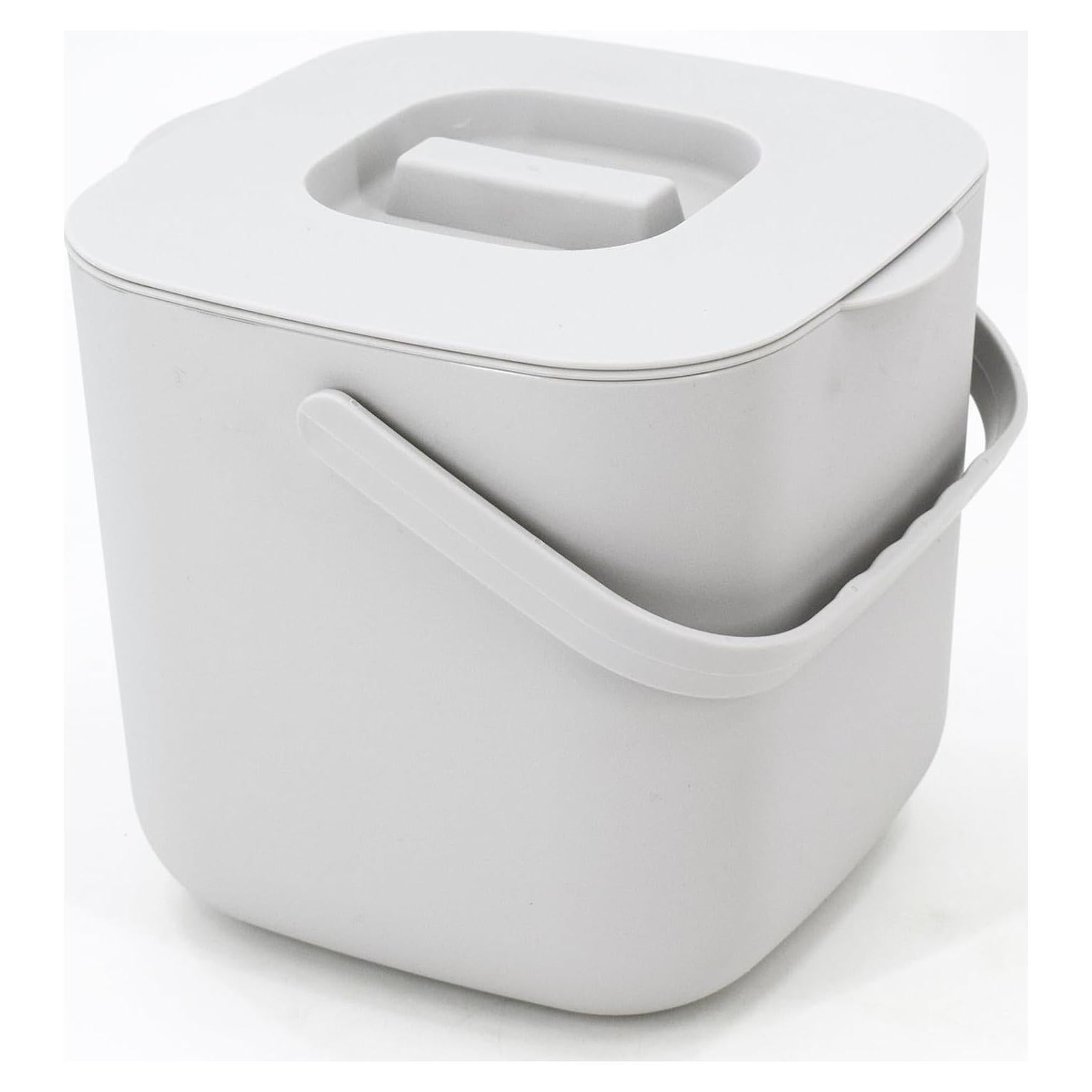 Cubo de Compostaje de Cocina Jaderlu 7L Blanco Moderno